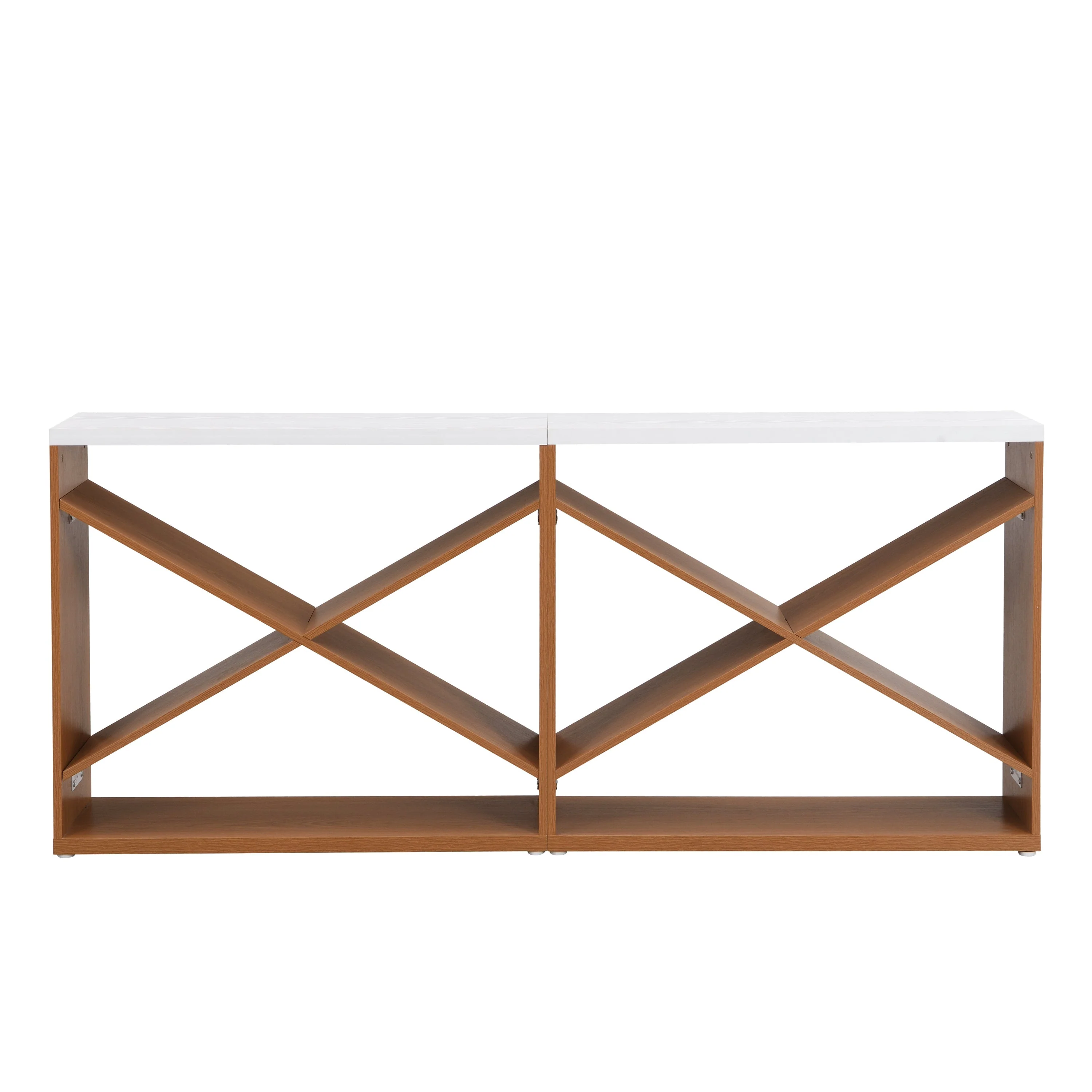 70.87 Inch Farmhouse Console Table in White - Image 9