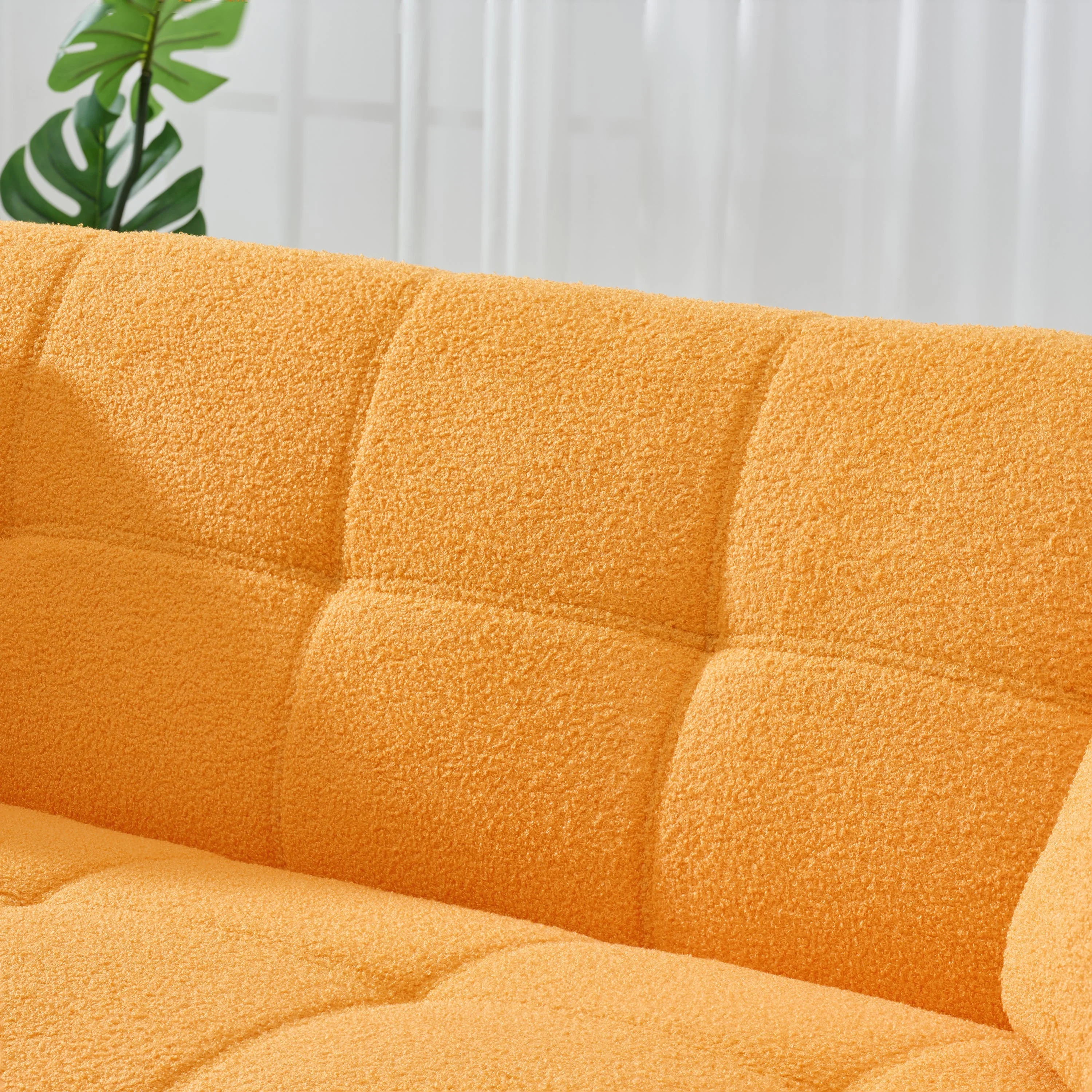 70-Inch Teddy Fleece Sofabed with Adjustable Arms and Backrest - Image 15