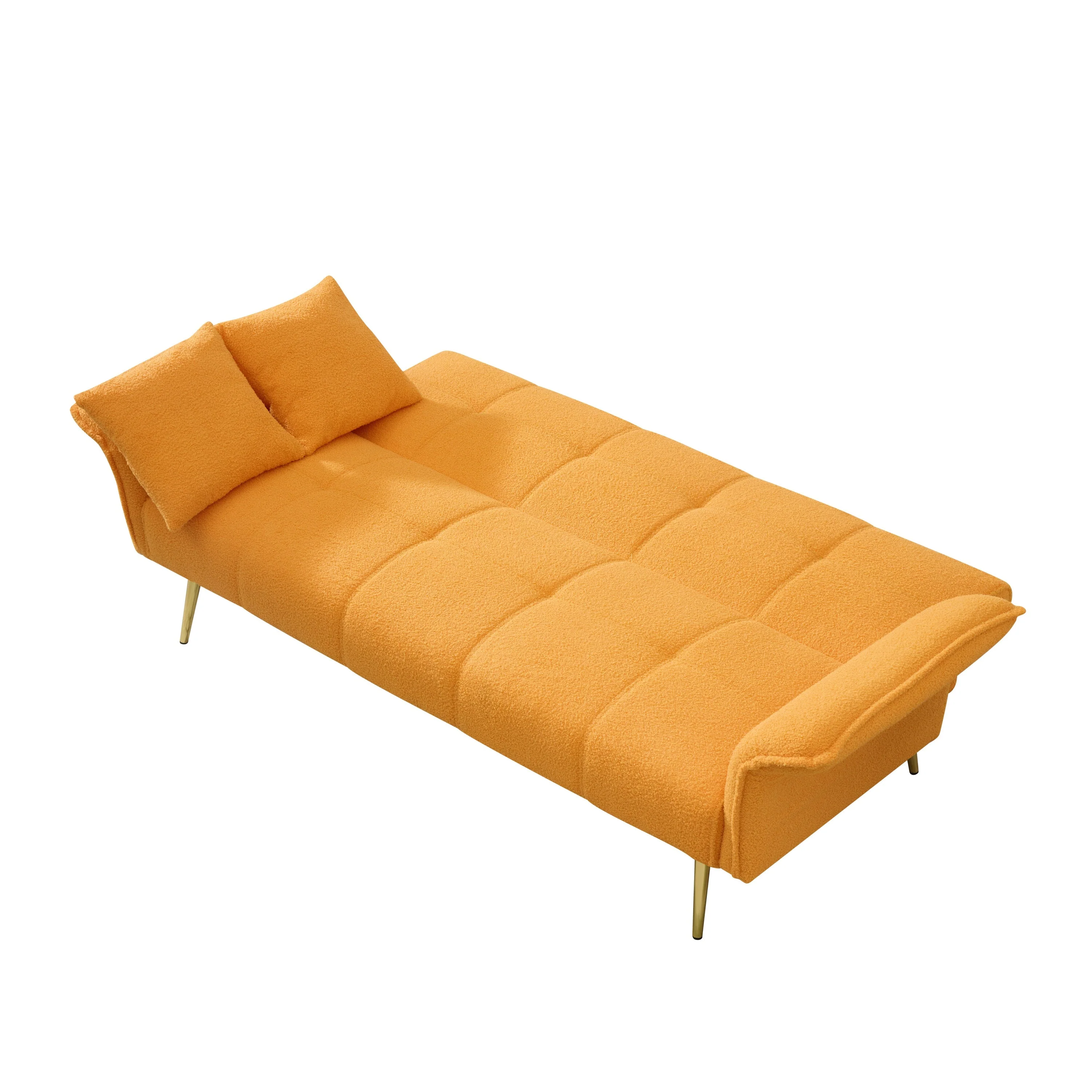 70-Inch Teddy Fleece Sofabed with Adjustable Arms and Backrest - Image 16