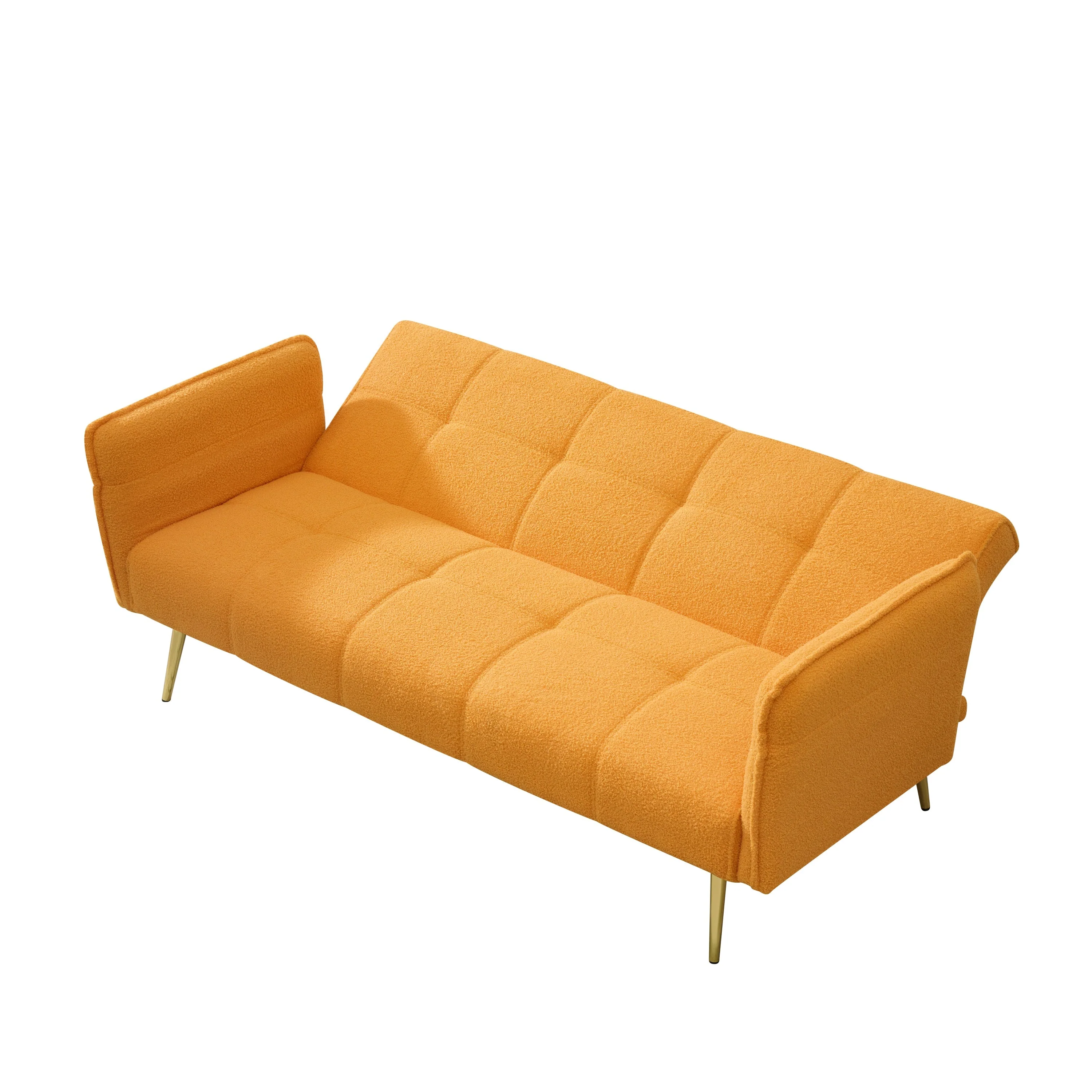 70-Inch Teddy Fleece Sofabed with Adjustable Arms and Backrest - Image 20