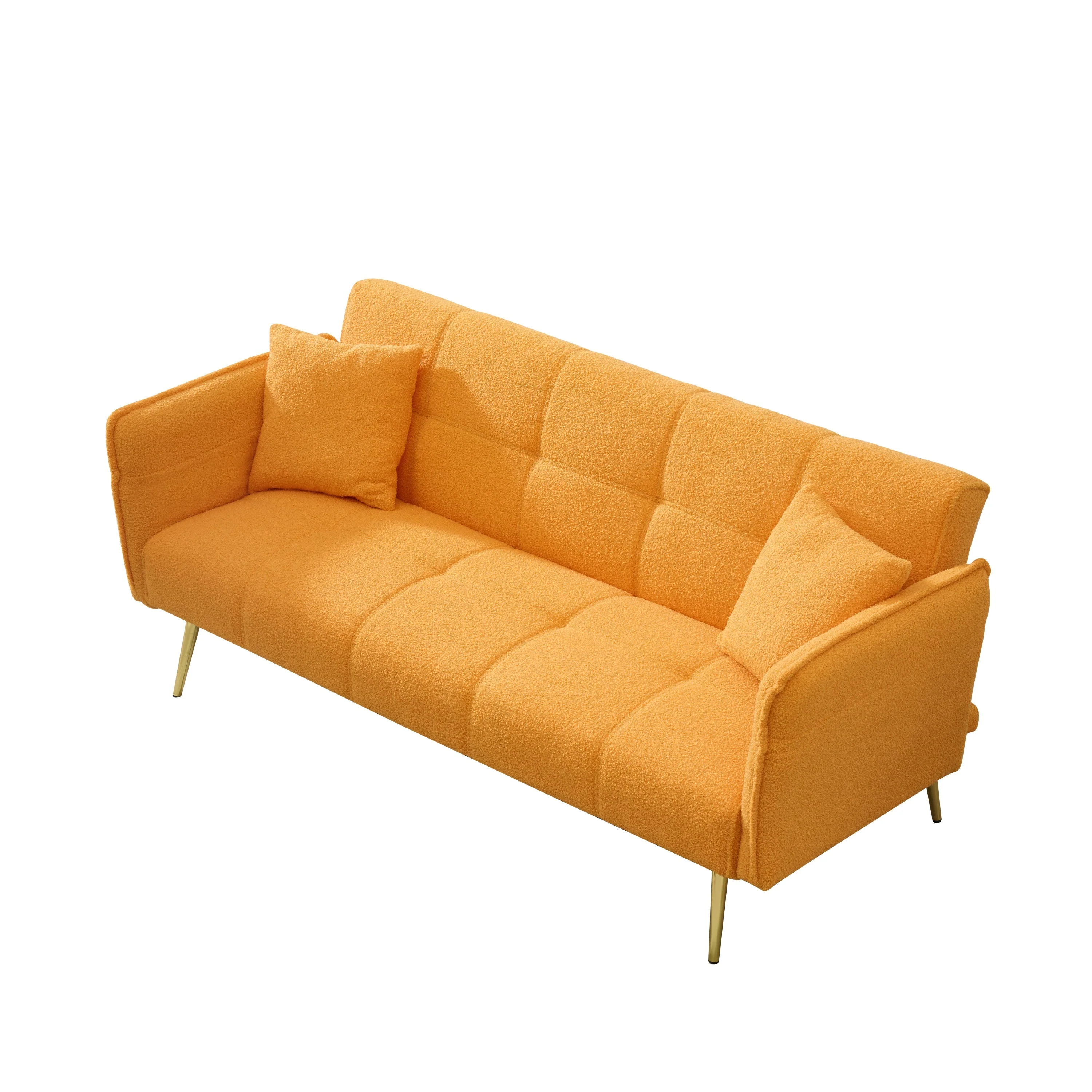 70-Inch Teddy Fleece Sofabed with Adjustable Arms and Backrest - Image 27