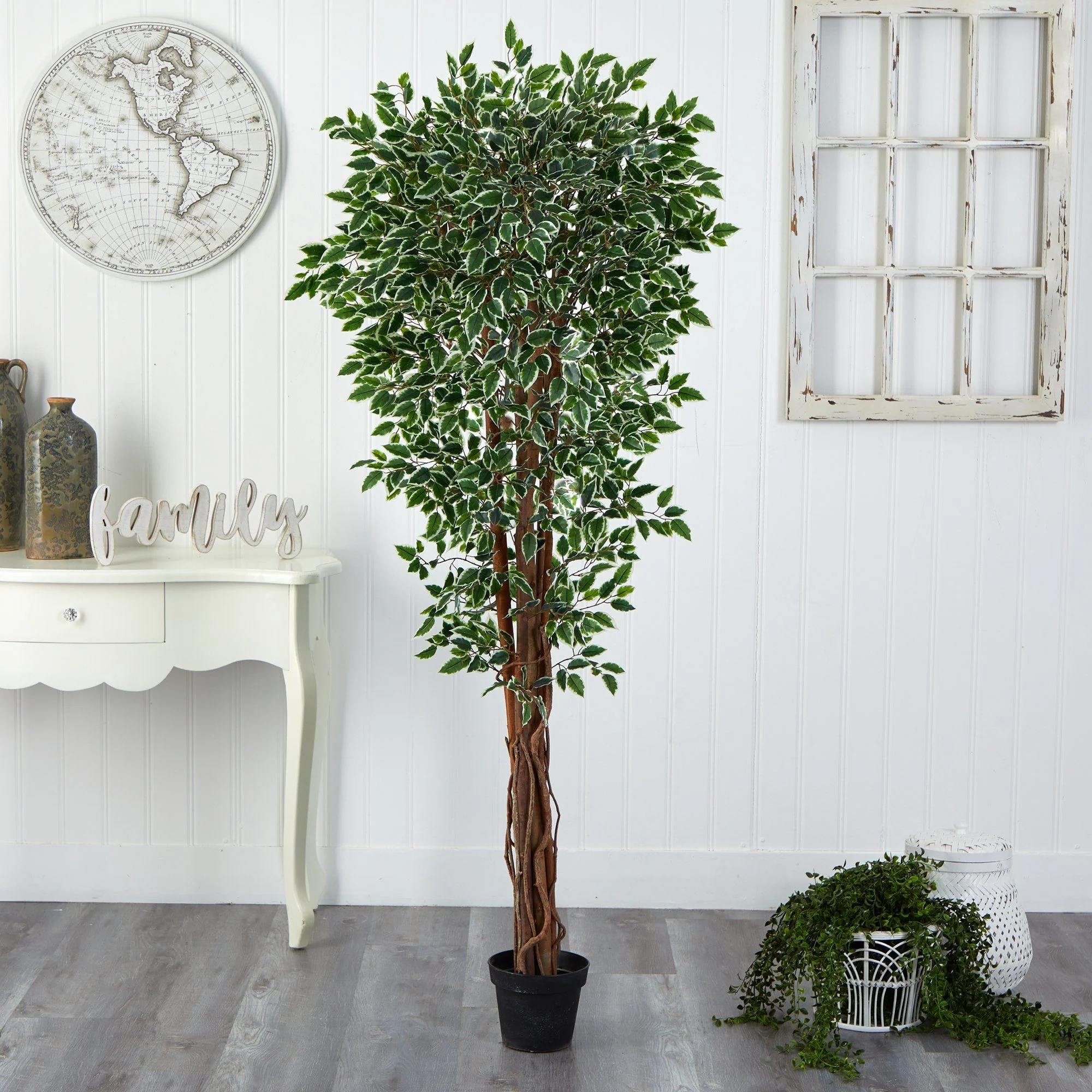 70” Variegated Ficus Artificial Tree UV Resistant (Indoor/Outdoor) - Image 3
