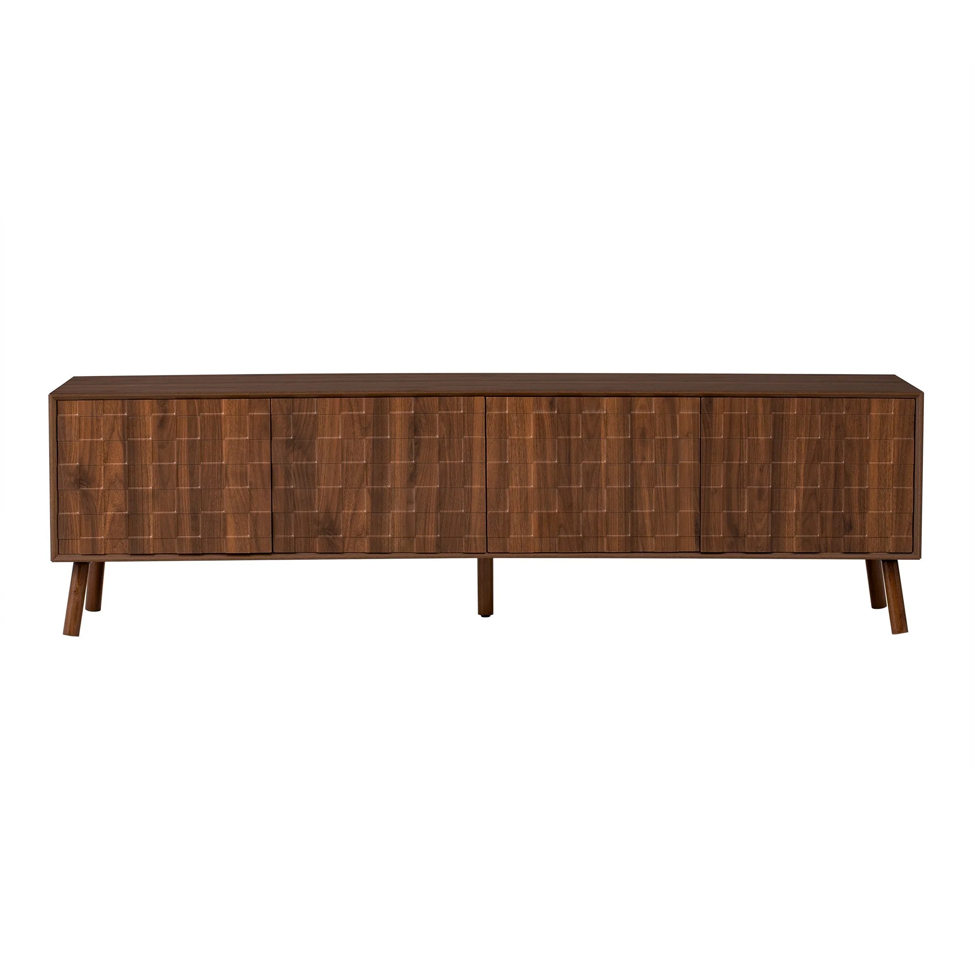 70inch Modern TV Stand for TVs up to 80 Inches with Walnut Legs - Image 11