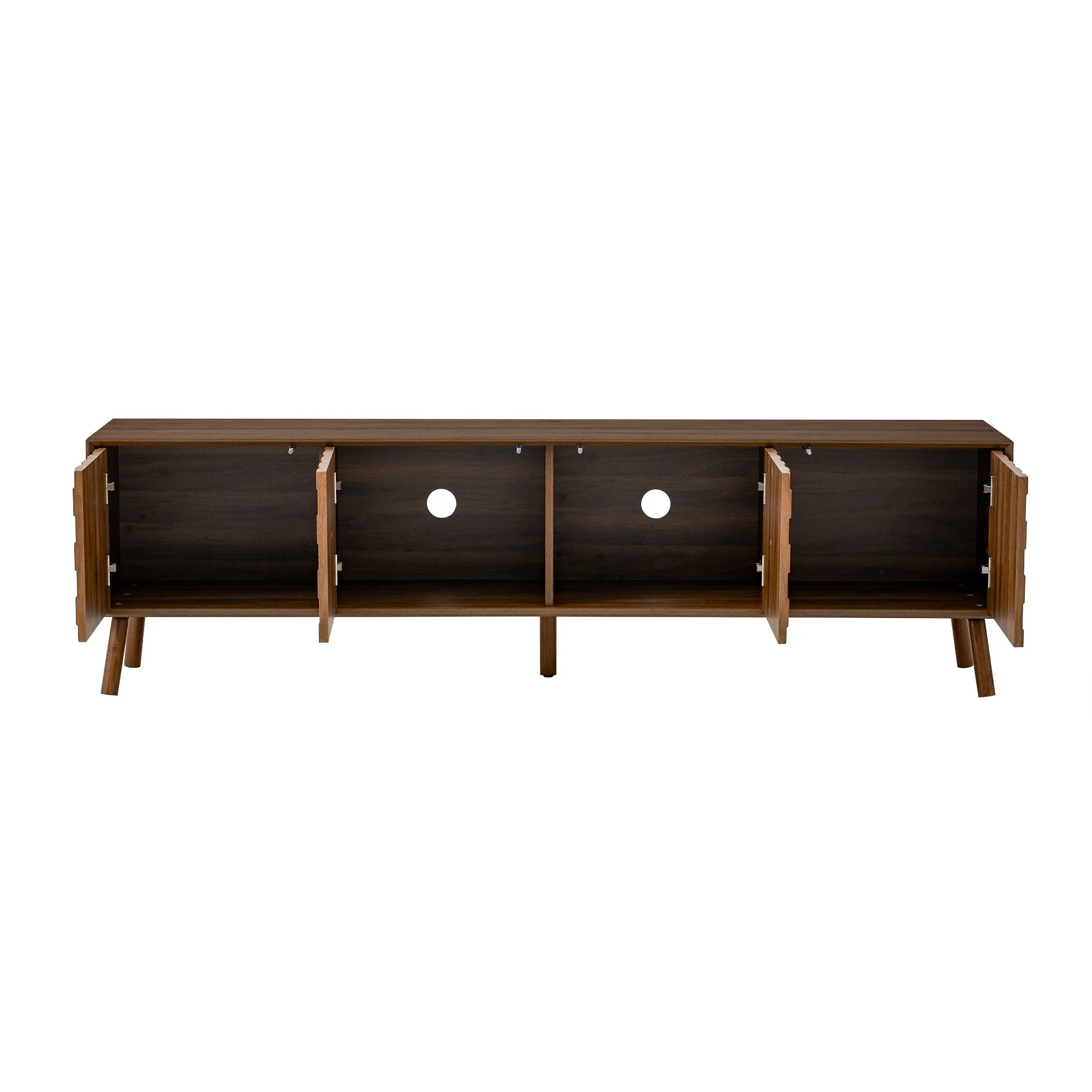 70inch Modern TV Stand for TVs up to 80 Inches with Walnut Legs - Image 14