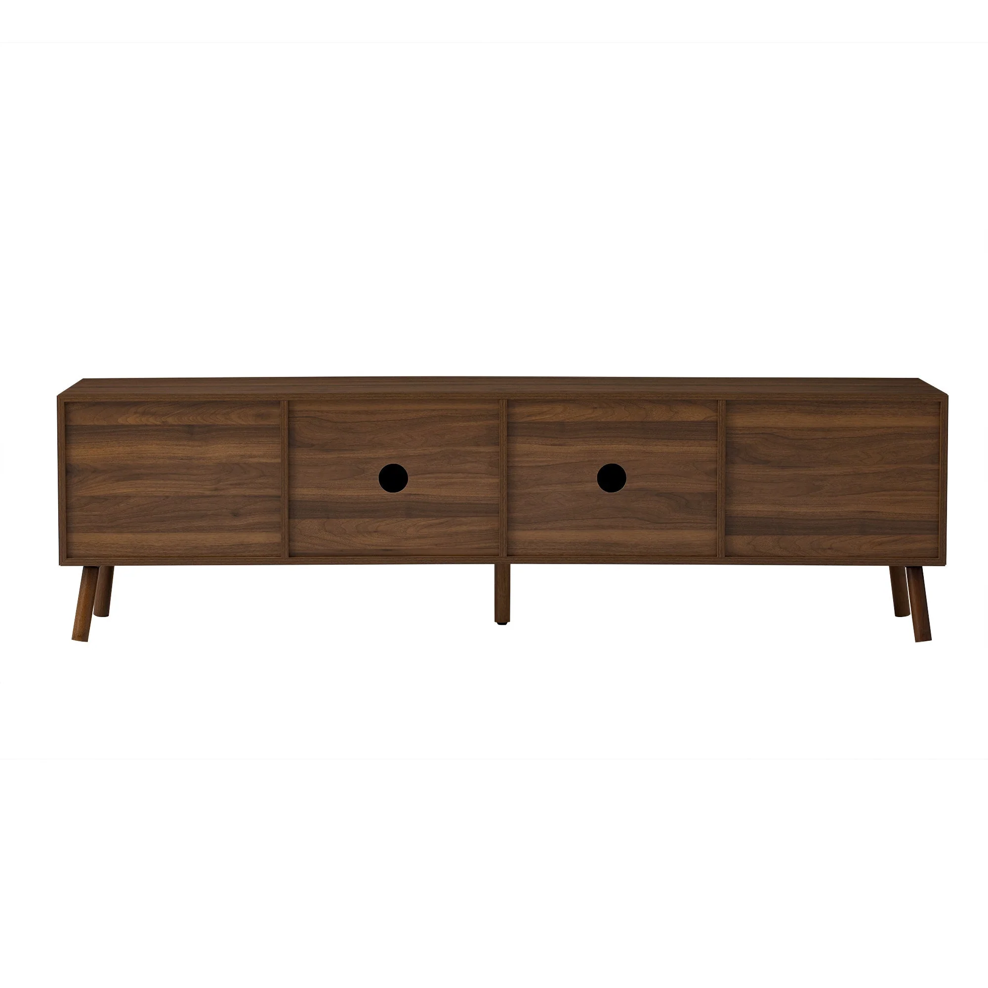 70inch Modern TV Stand for TVs up to 80 Inches with Walnut Legs - Image 15