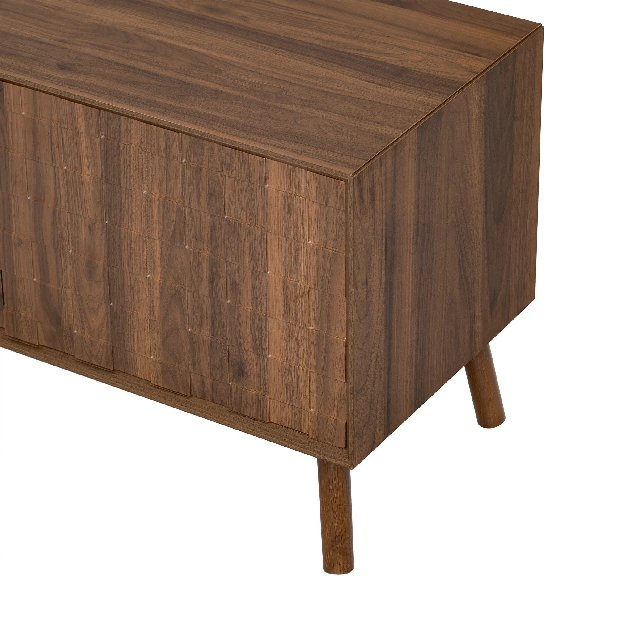 70inch Modern TV Stand for TVs up to 80 Inches with Walnut Legs - Image 17