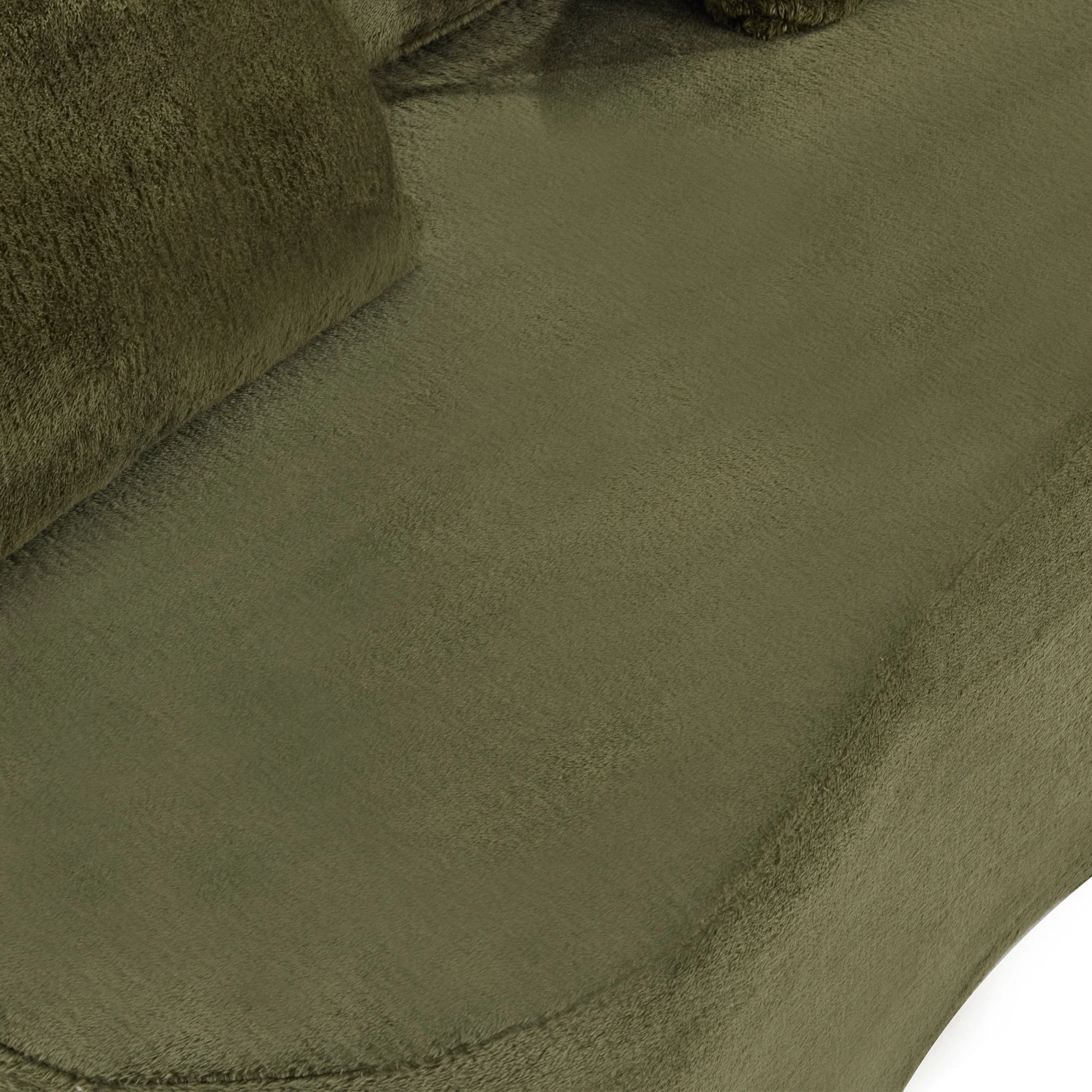 71-Inch Folding Sofa Bed in Green Plush Faux Fur - Image 38