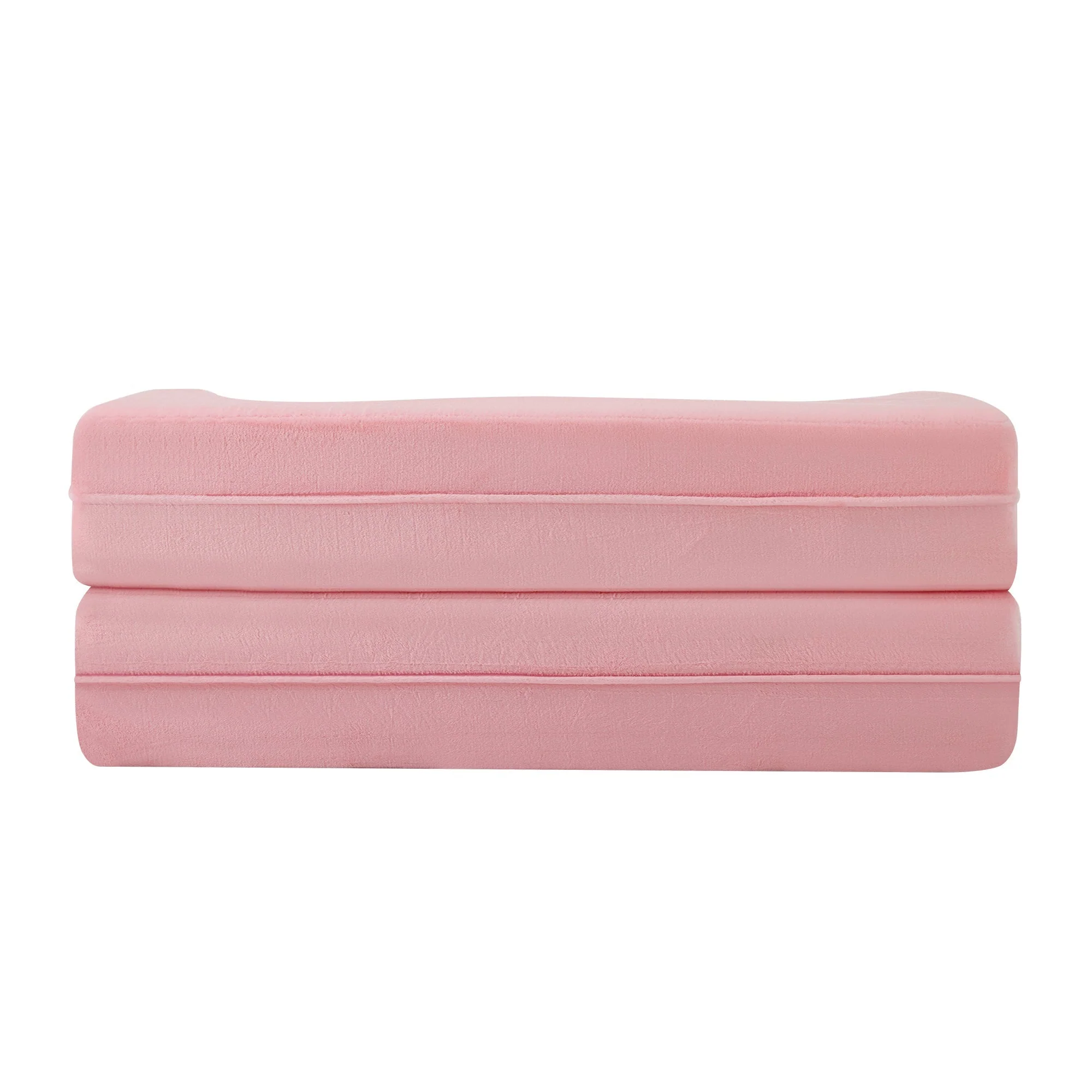71-Inch Folding Sofa Bed in Pink Chenille with High-Density Foam - Image 31
