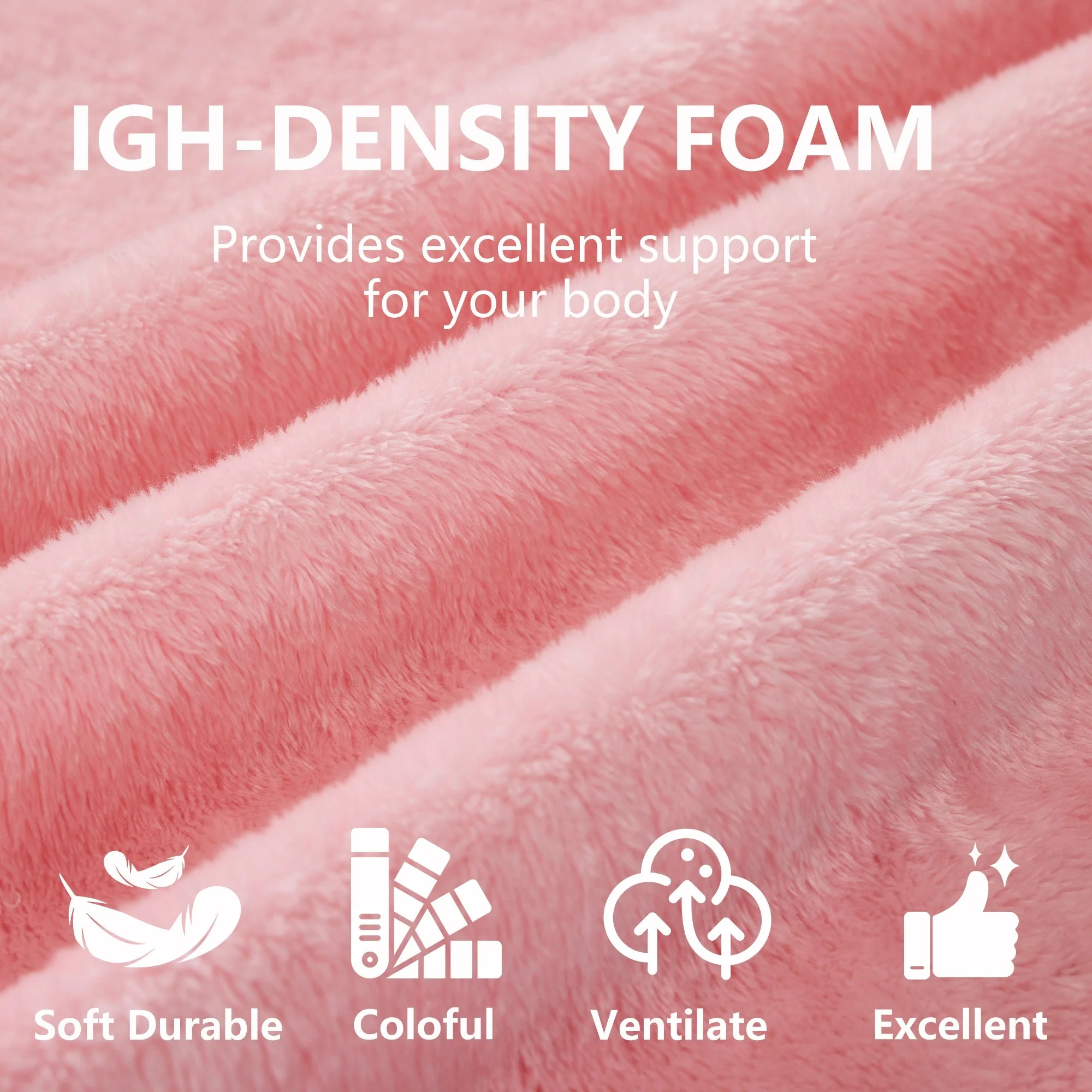 71-Inch Folding Sofa Bed in Pink Chenille with High-Density Foam - Image 8