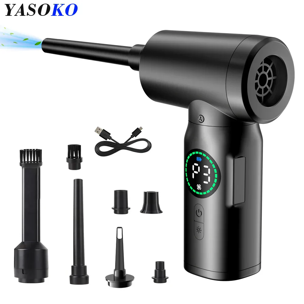 7500mAh Portable Air Duster – Cordless Compressed Blower & Vacuum for PC Keyboards
