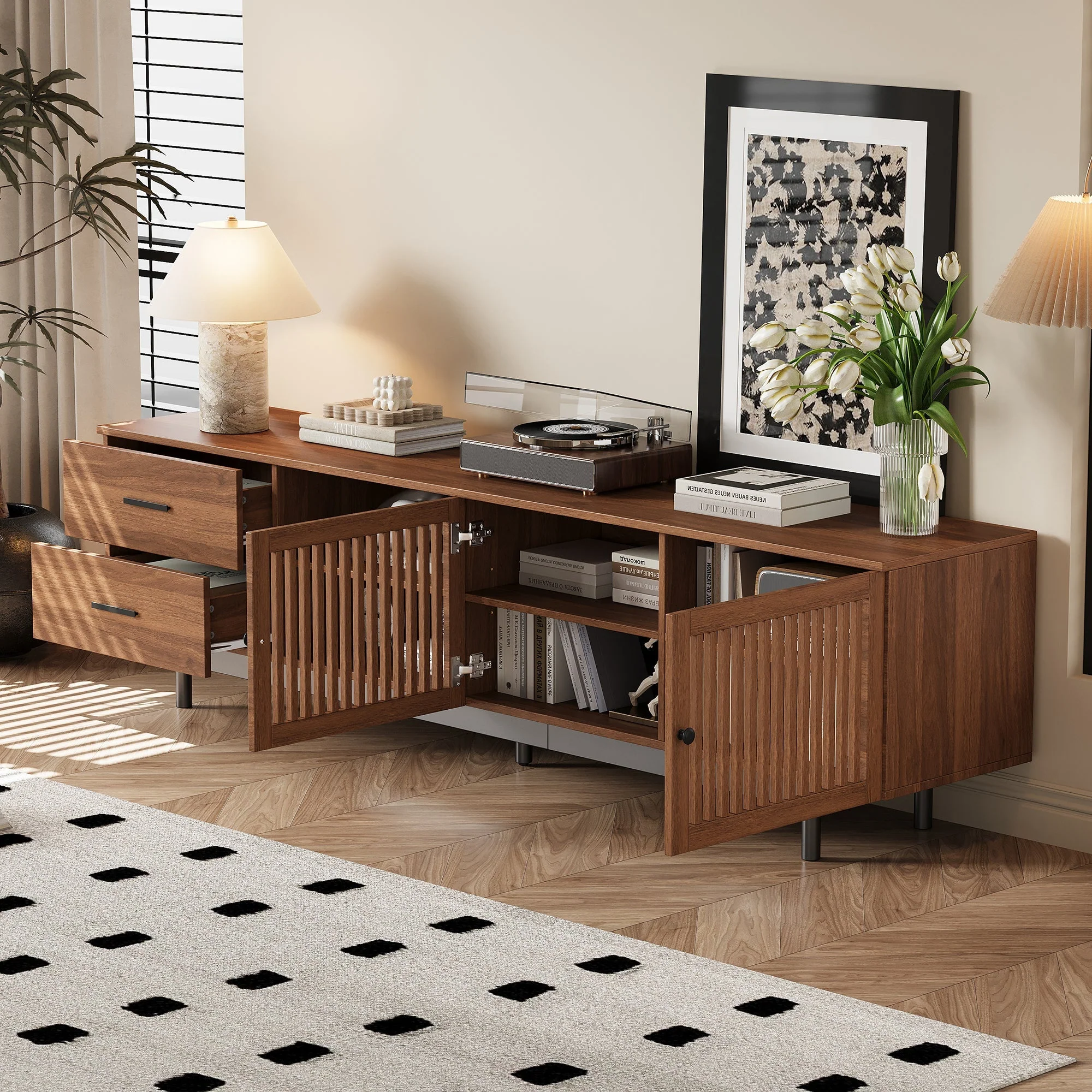 78 Inch Modern TV Stand for TVs up to 85 Inches - Image 4
