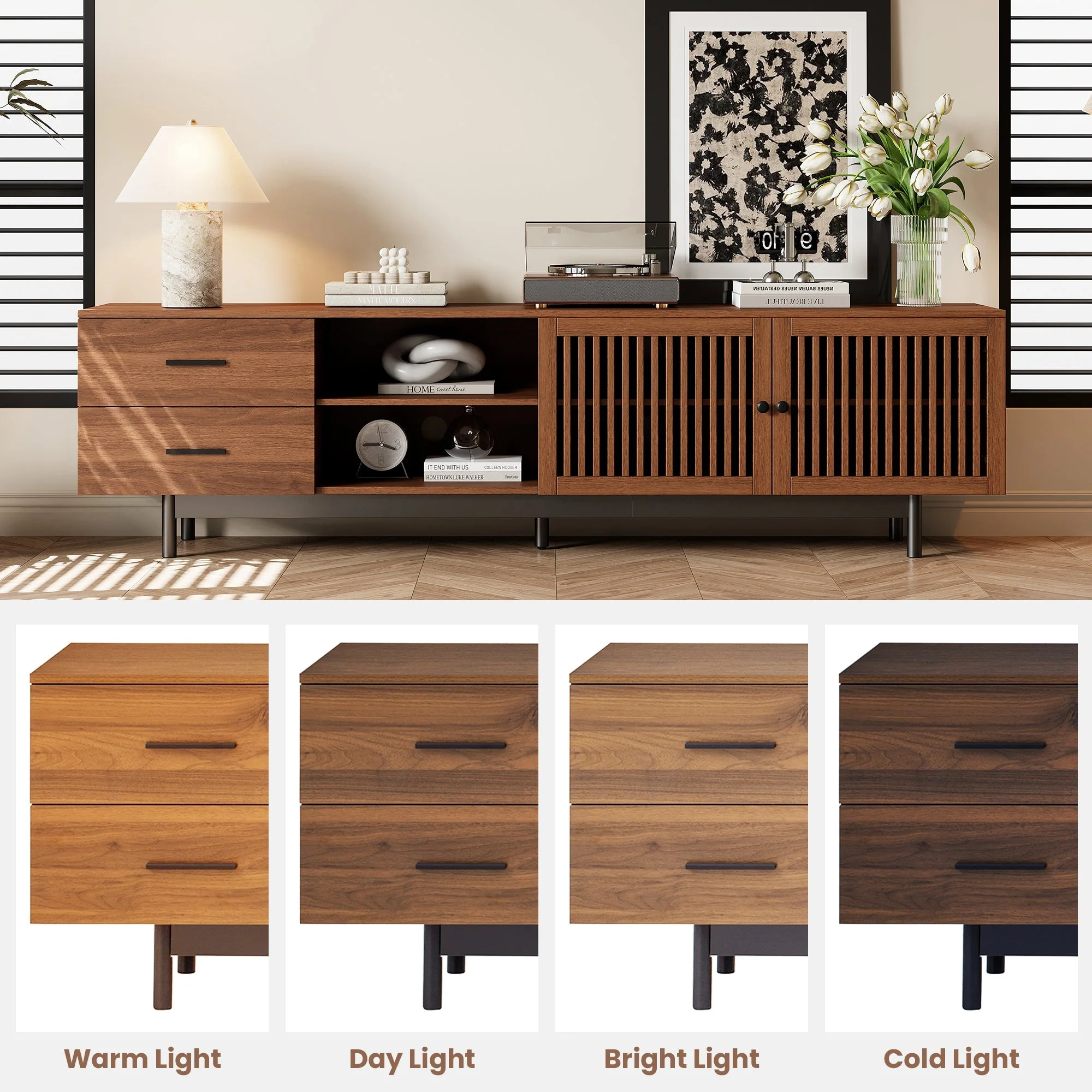 78 Inch Modern TV Stand for TVs up to 85 Inches - Image 9
