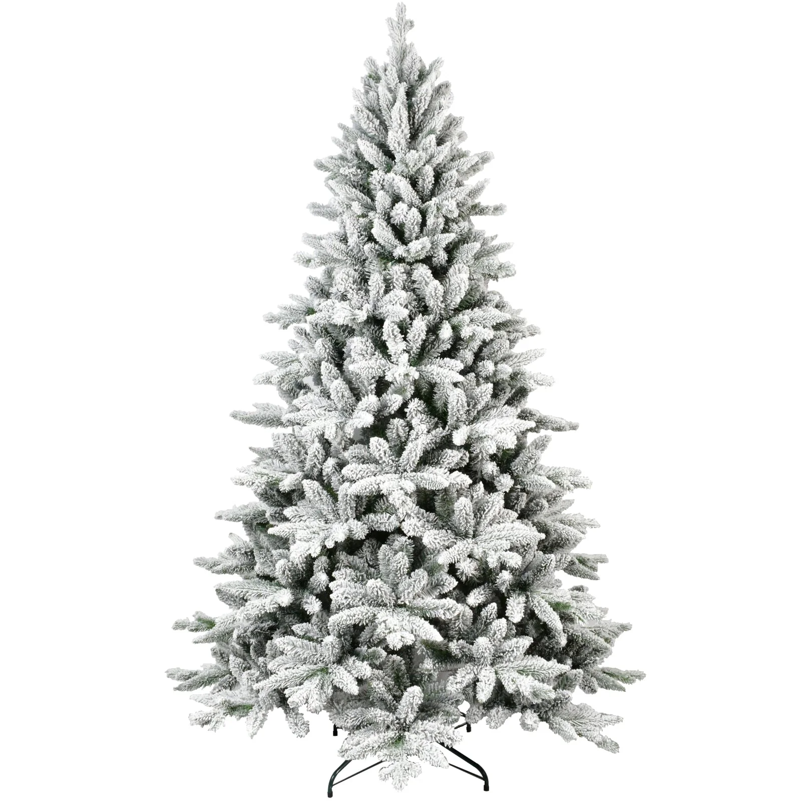 7ft Flocked Christmas Tree with 1514 Tips Realistic Snowy Hinged Tree - Image 9