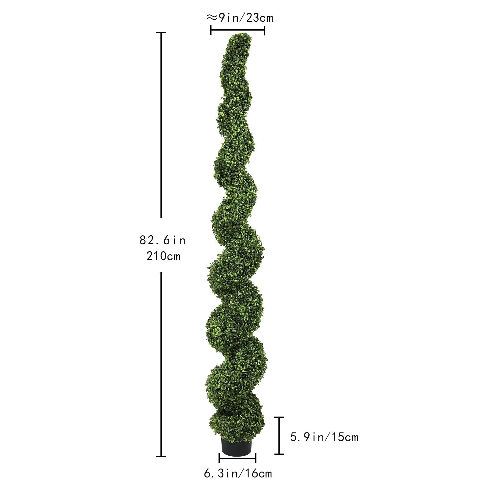 7FT Spiral Topiary Trees Artificial Outdoor Faux Boxwood Plants - Image 3