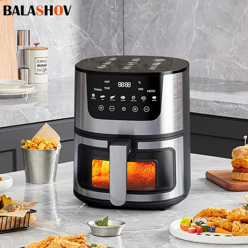 7L Smart Air Fryer Oven Oil Free 1400W Touch Control with Viewing Window - Image 2