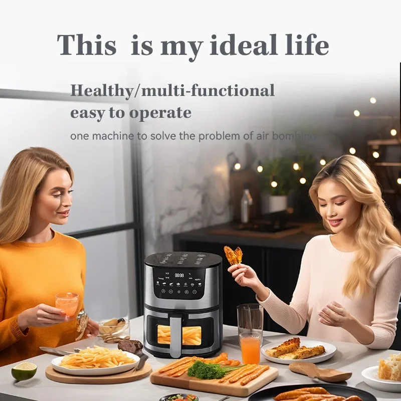 7L Smart Air Fryer Oven Oil Free 1400W Touch Control with Viewing Window - Image 3
