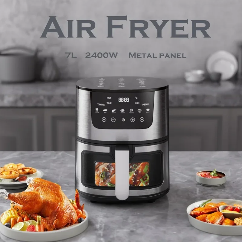 7L Smart Air Fryer Oven Oil Free 1400W Touch Control with Viewing Window - Image 5