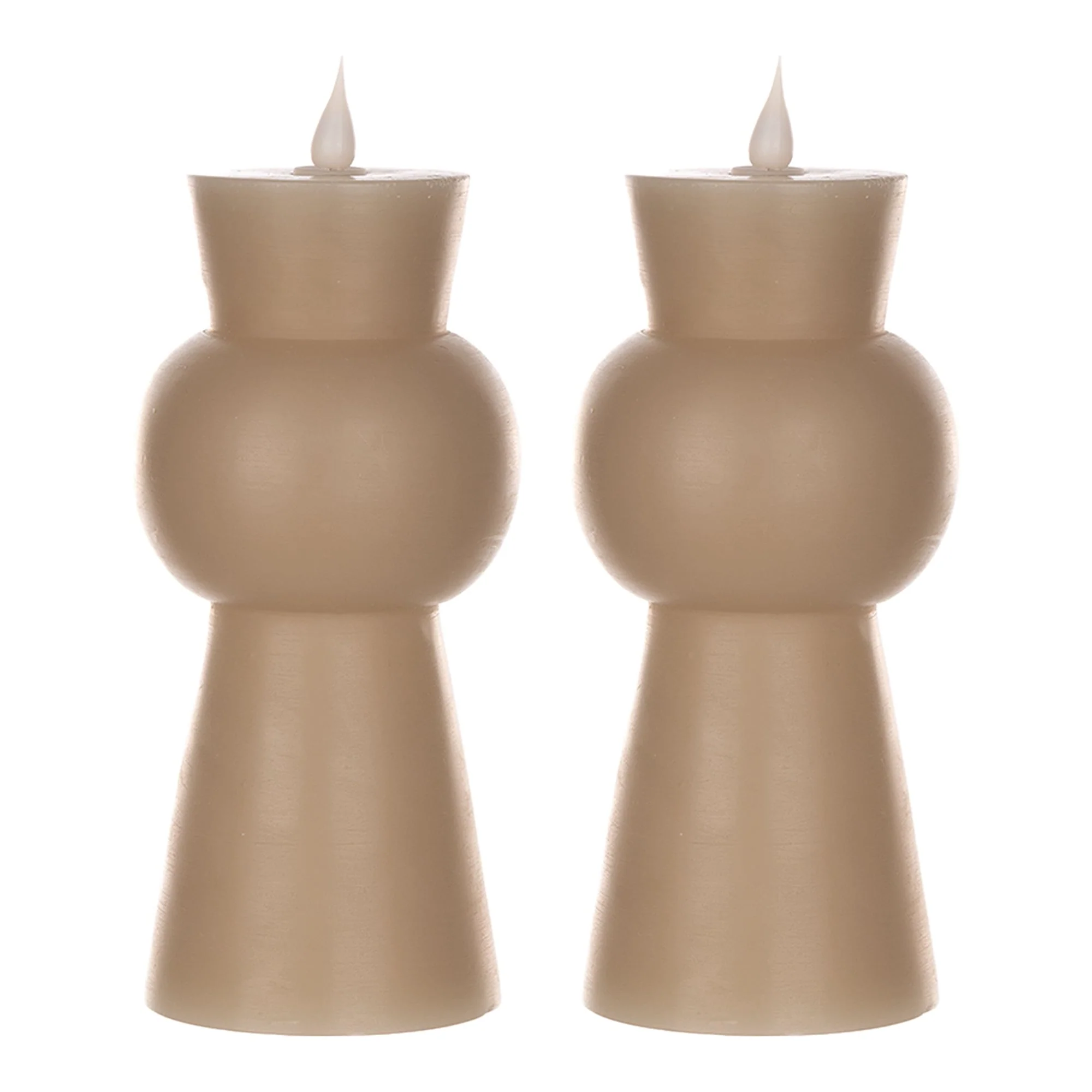 8.5" Grey Simplux Designer LED Candle with remote (Set of 2) - Image 2
