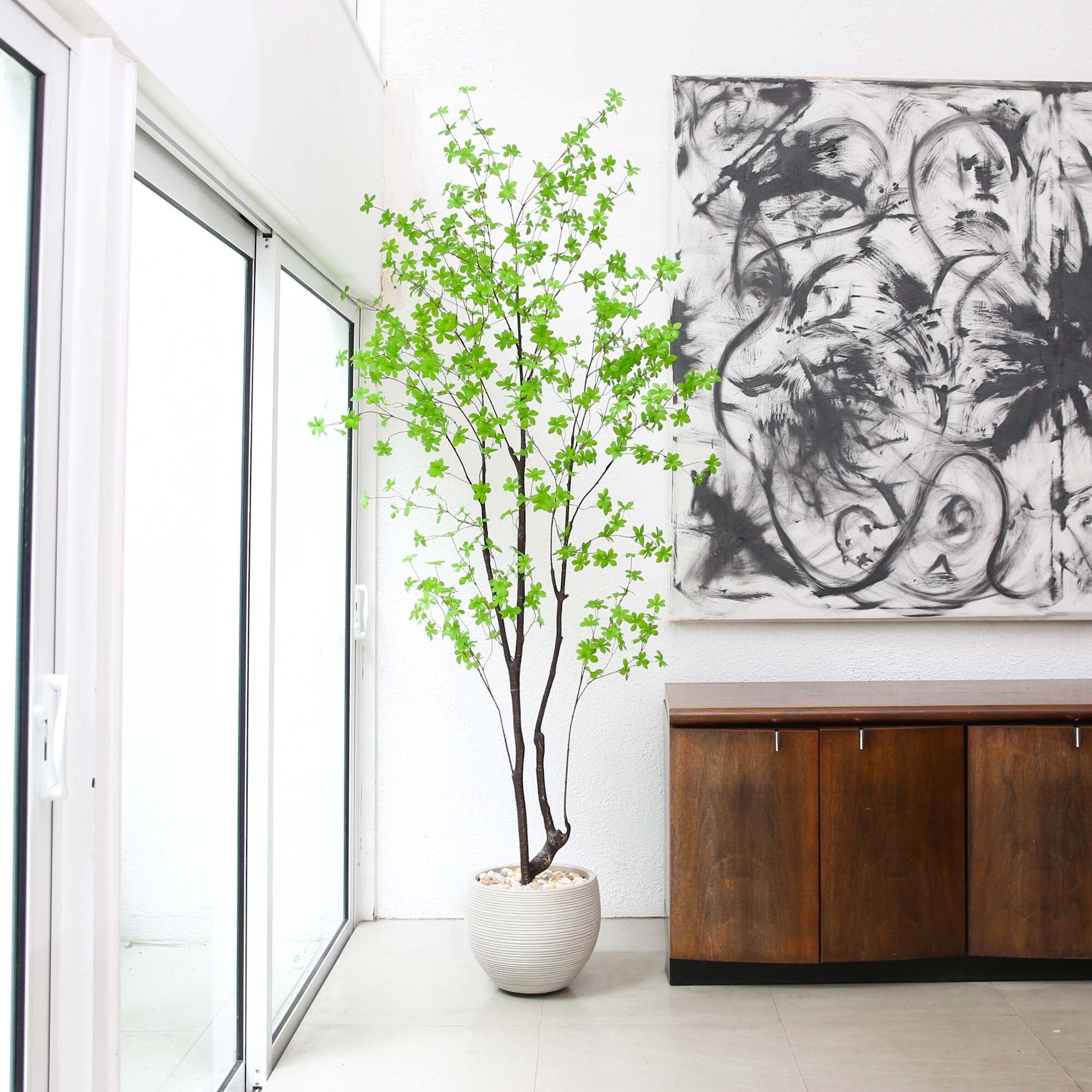 8’ Artificial Minimalist Enkianthus Tree - Image 2