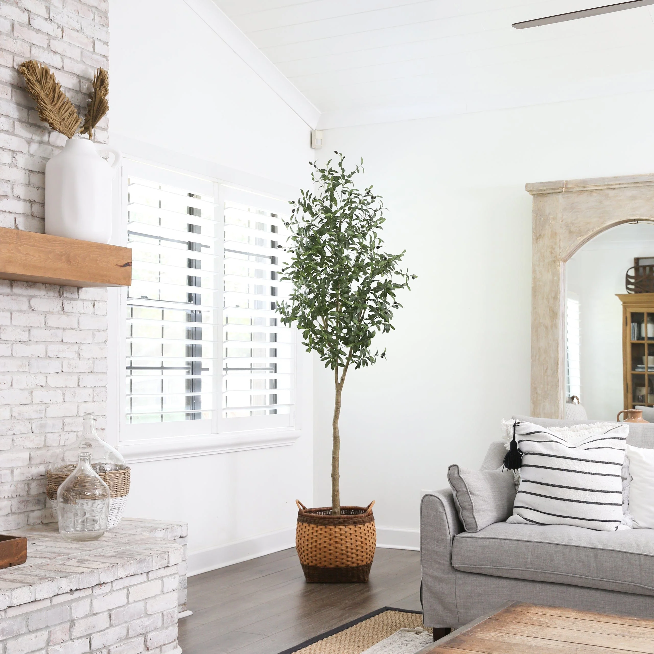 8’ Artificial Olive Tree - Image 3