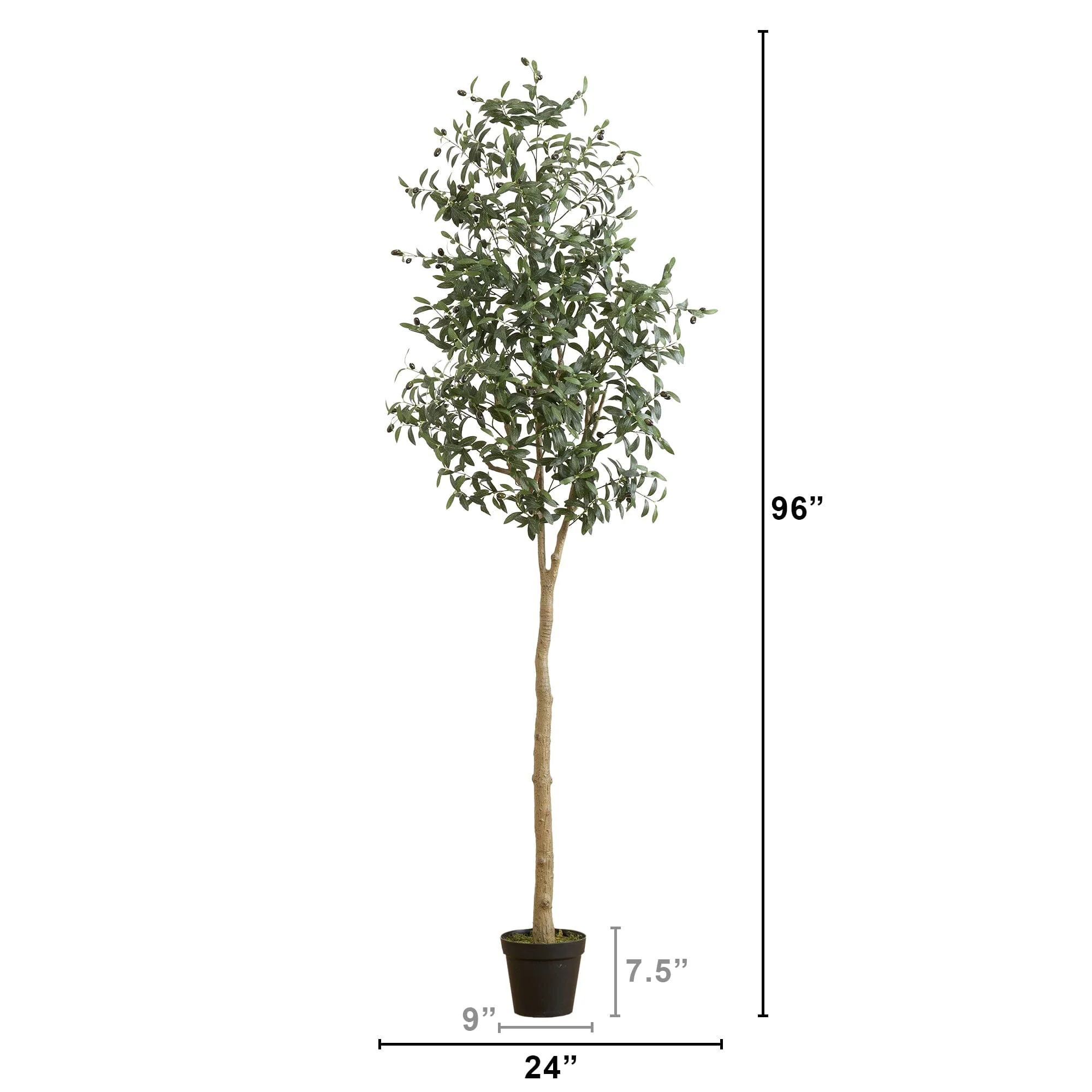 8’ Artificial Olive Tree - Image 6