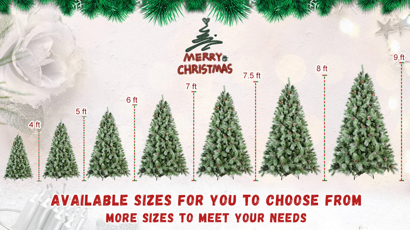 8 Ft The Full-Bodied Pre-Decorated Pinecone Christmas Tree - Image 20