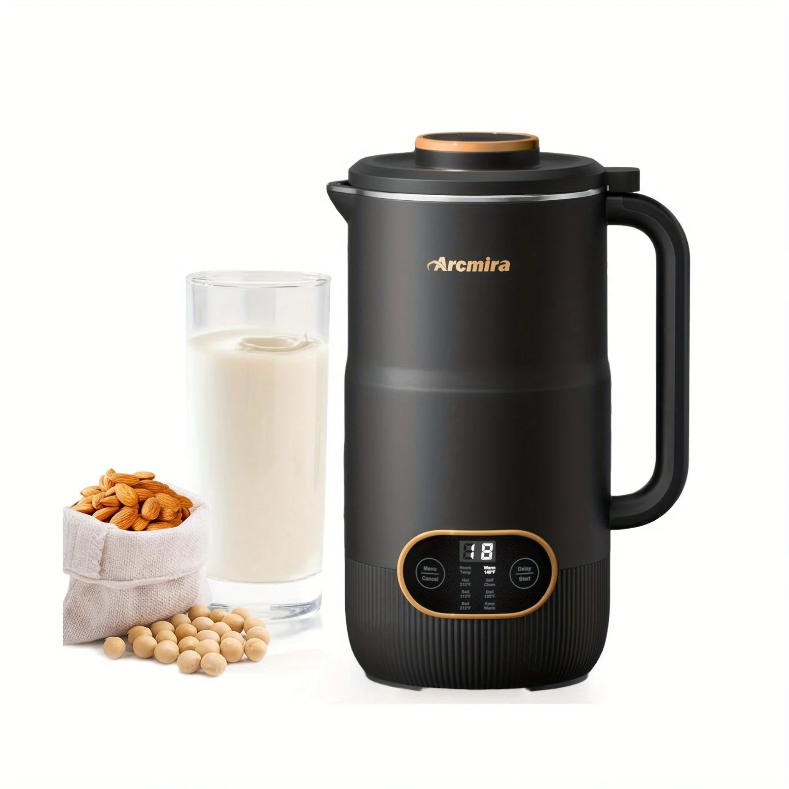 8-in-1 Nut Milk Maker Machine – 35oz Soy, Almond, Oat, Plant-Based Milk Maker - Image 3