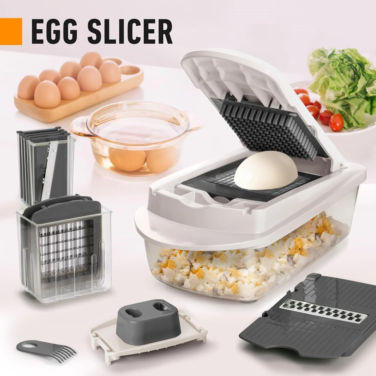 8 in 1 Vegetable Slicer Chopper with Container Mandoline Cutter - Image 5