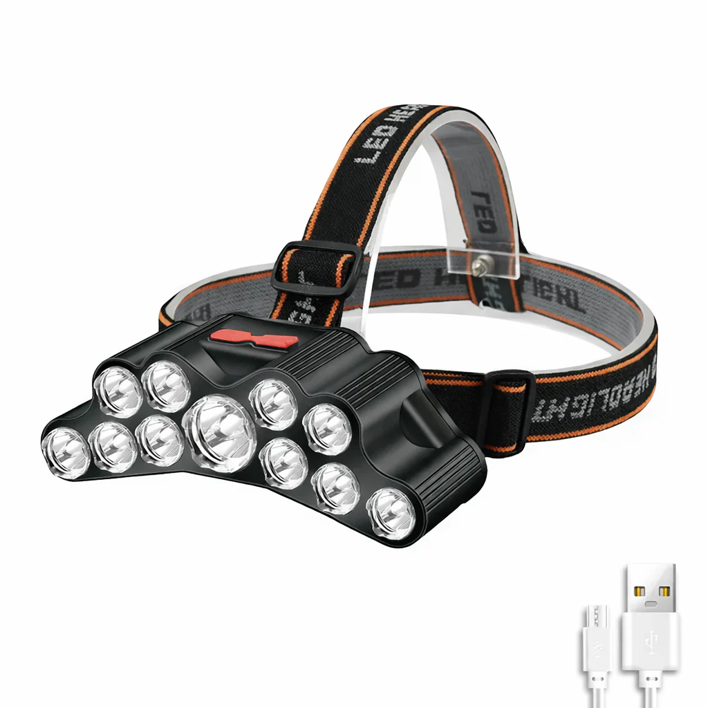 8 LED Rechargeable Headlamp Powerful Headlight for Camping Fishing Hiking - Image 8