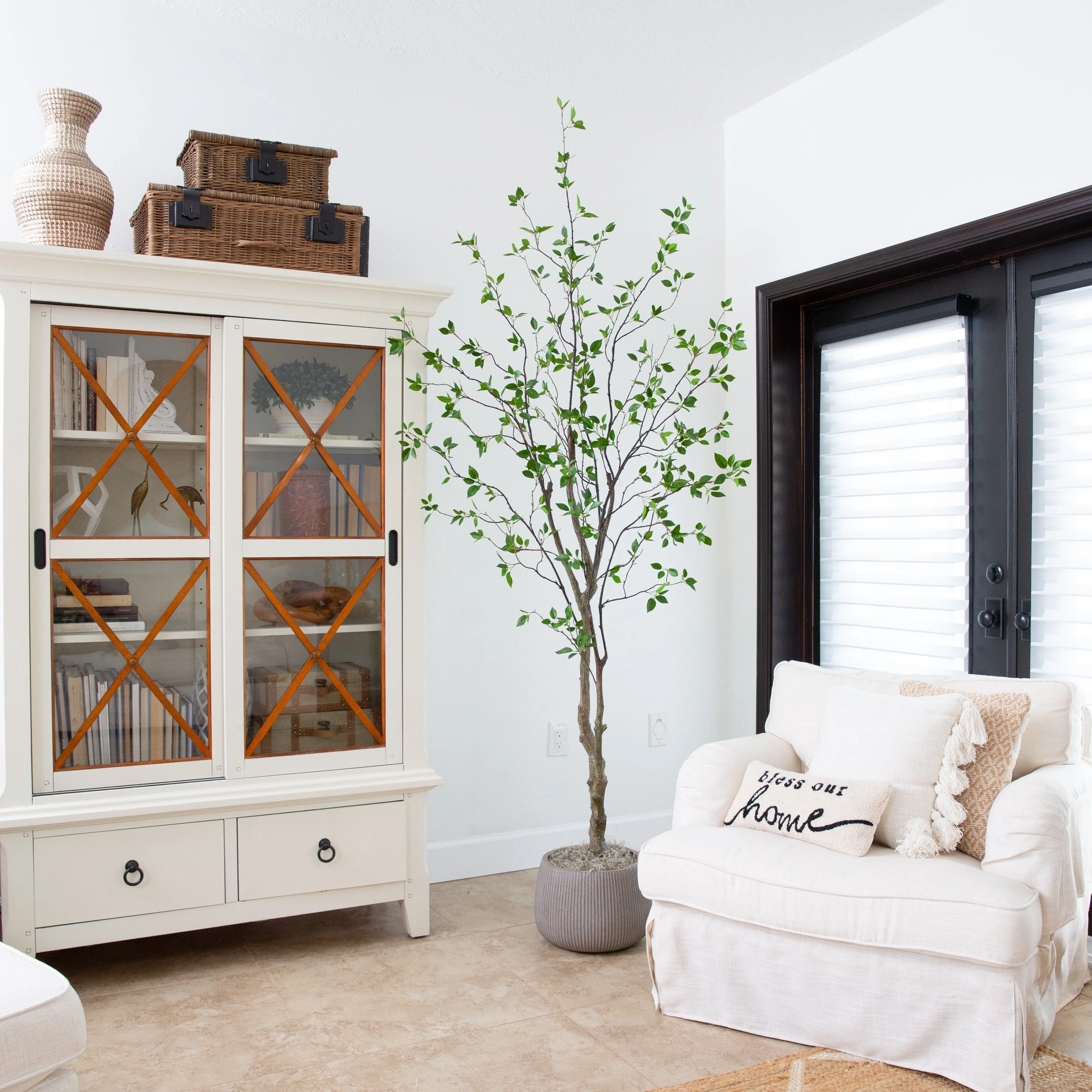 8' Minimalist Citrus Artificial Tree - Image 4