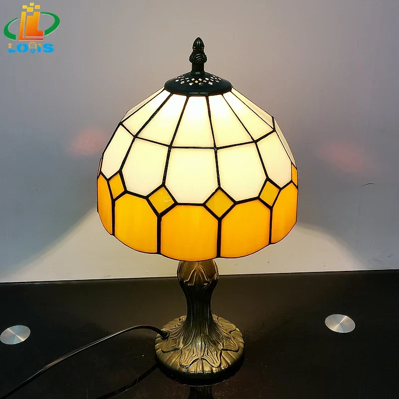 8" Nordic Plaid Table Lamp Modern Bedside Desk Light - Image 2
