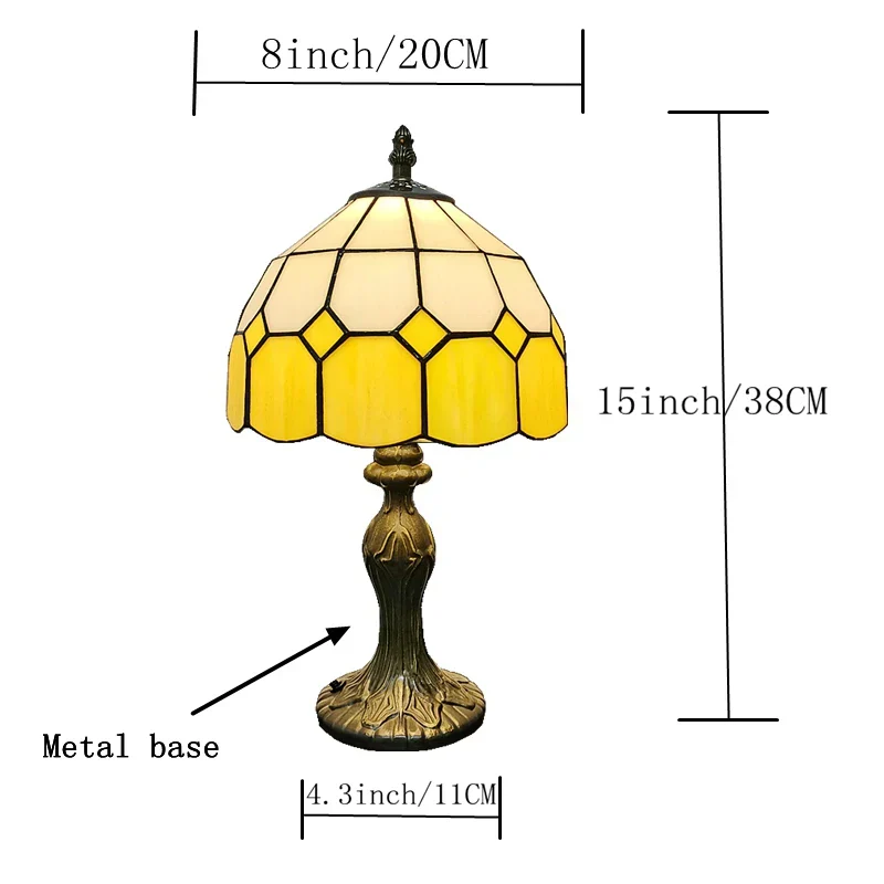 8" Nordic Plaid Table Lamp Modern Bedside Desk Light - Image 3