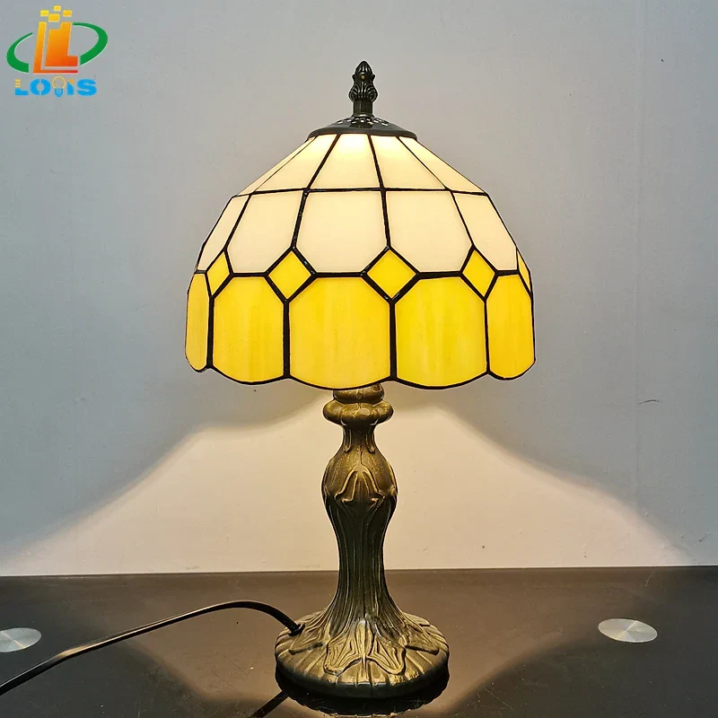 8" Nordic Plaid Table Lamp Modern Bedside Desk Light - Image 6