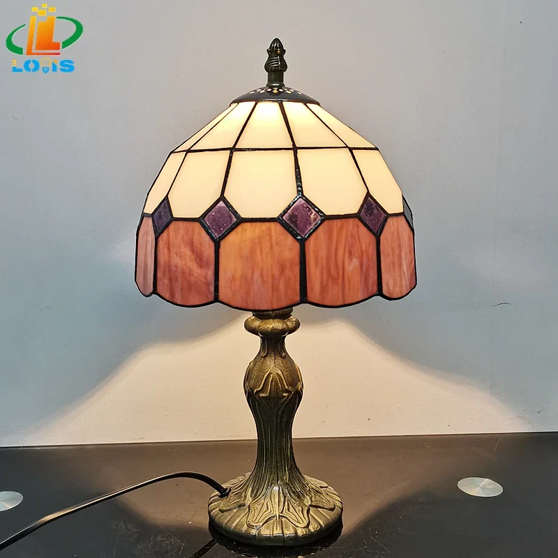 8" Nordic Plaid Table Lamp Modern Bedside Desk Light - Image 7