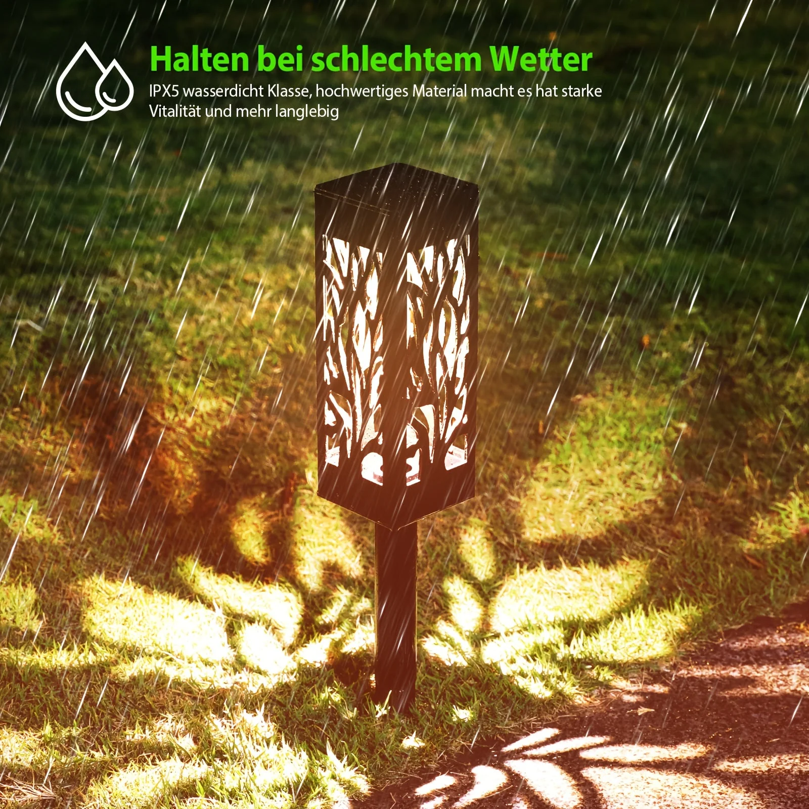 8-Pack Solar Pathway Lights – Motion Sensor, IPX5 Waterproof, Warm/Yellow LED - Image 2