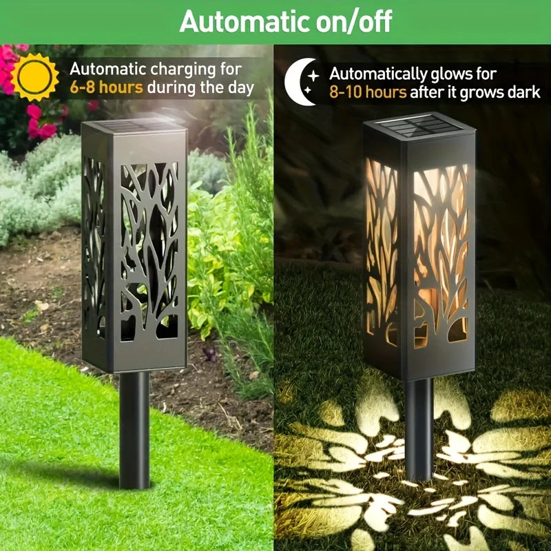 8-Pack Solar Pathway Lights – Motion Sensor, IPX5 Waterproof, Warm/Yellow LED - Image 5
