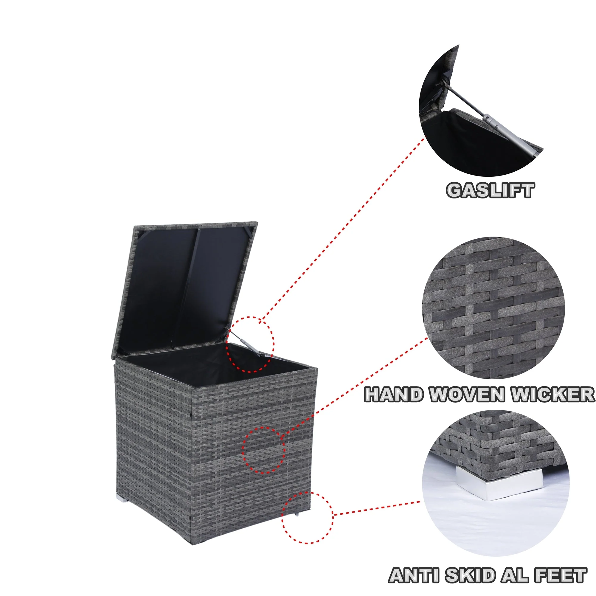 8 Piece Patio Sectional Wicker Rattan Outdoor Sofa Set with Storage Box - Image 8