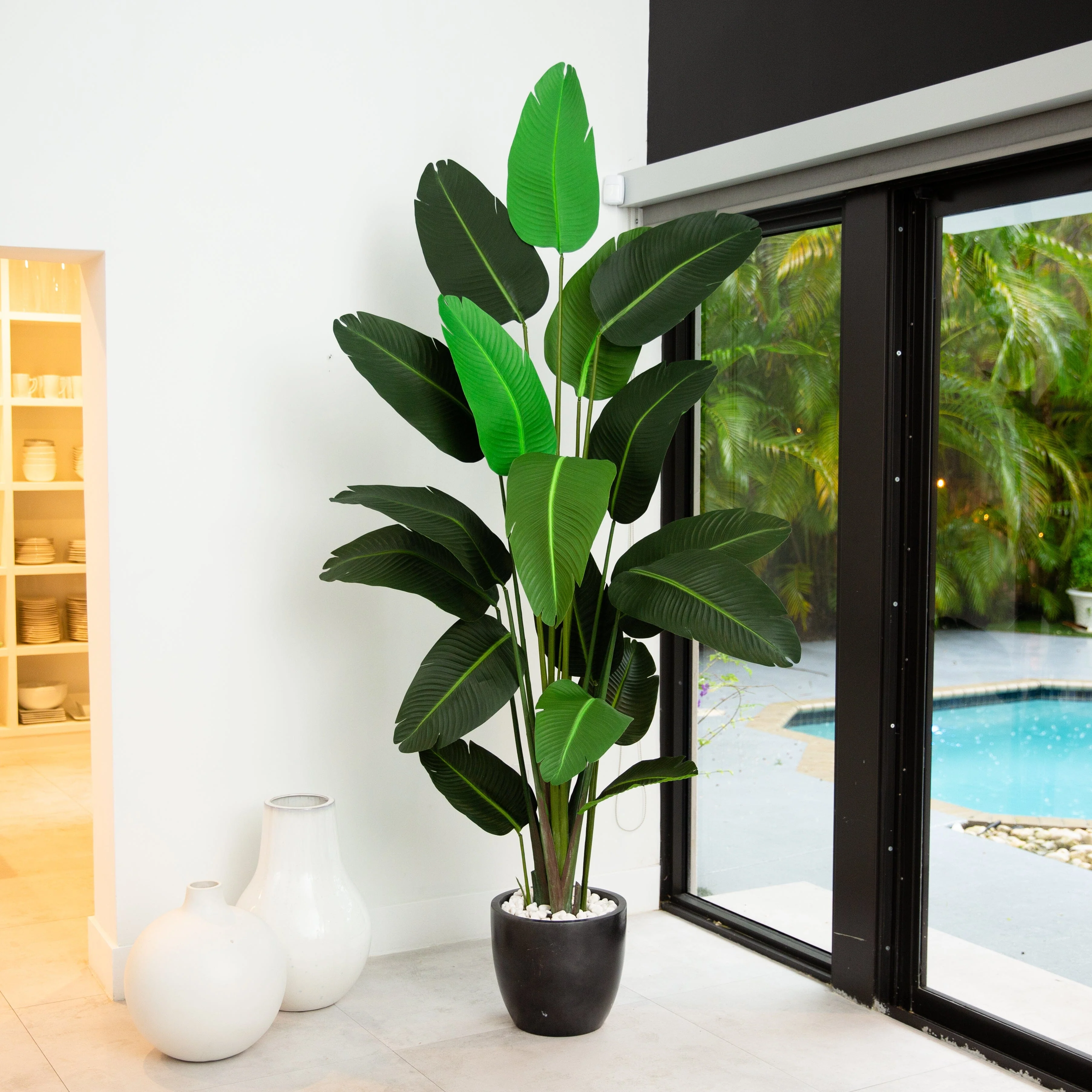 8’ Traveler's Palm Artificial tree - Image 5