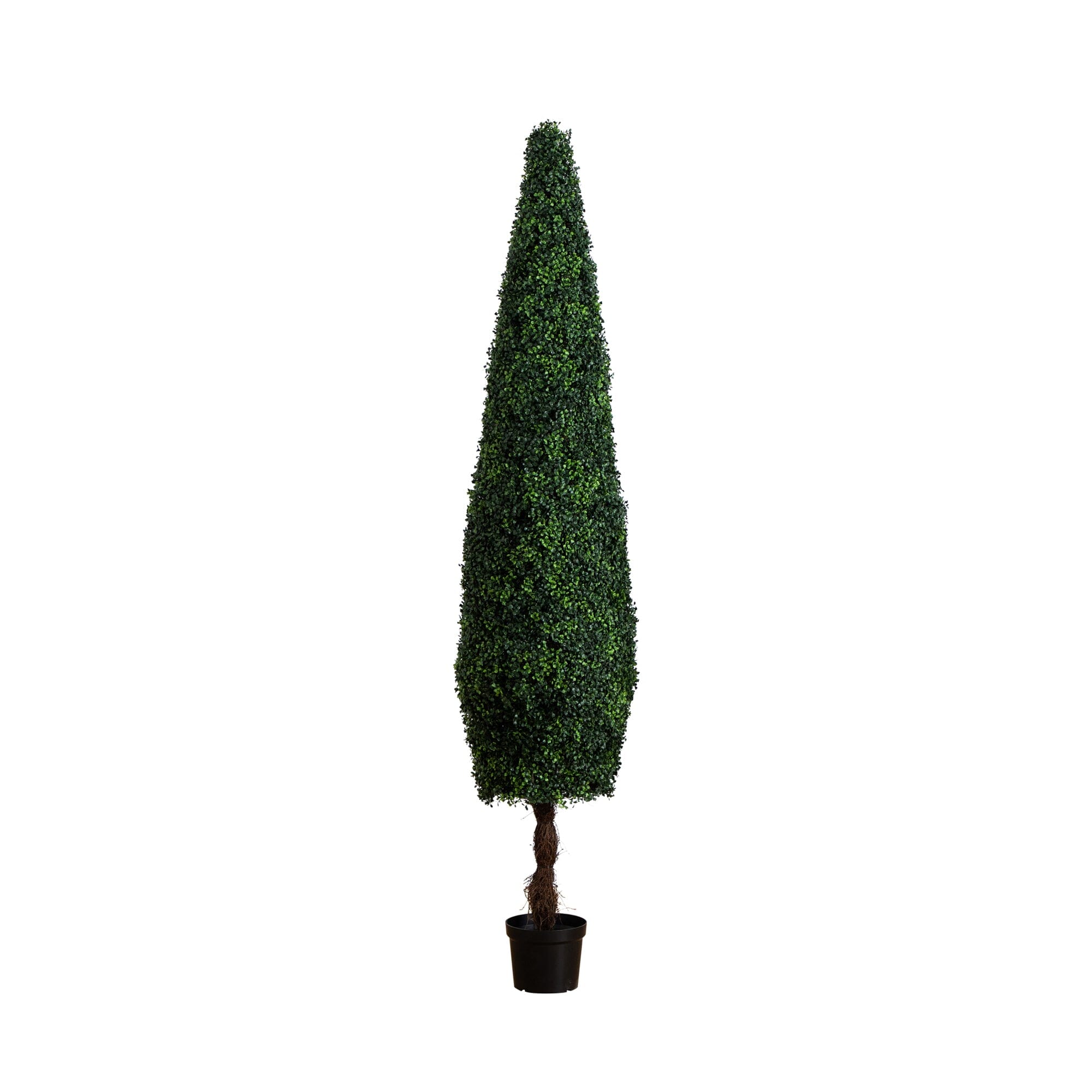 8’ UV Resistant Artificial Boxwood Topiary Cone Tree (Indoor/Outdoor) - Image 5