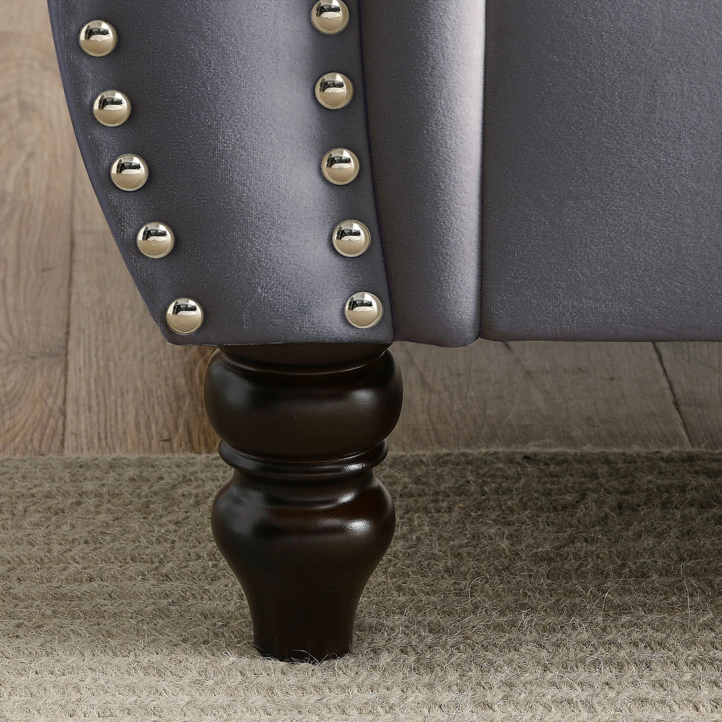 80" Grey Velvet Chesterfield Sofa - Image 13