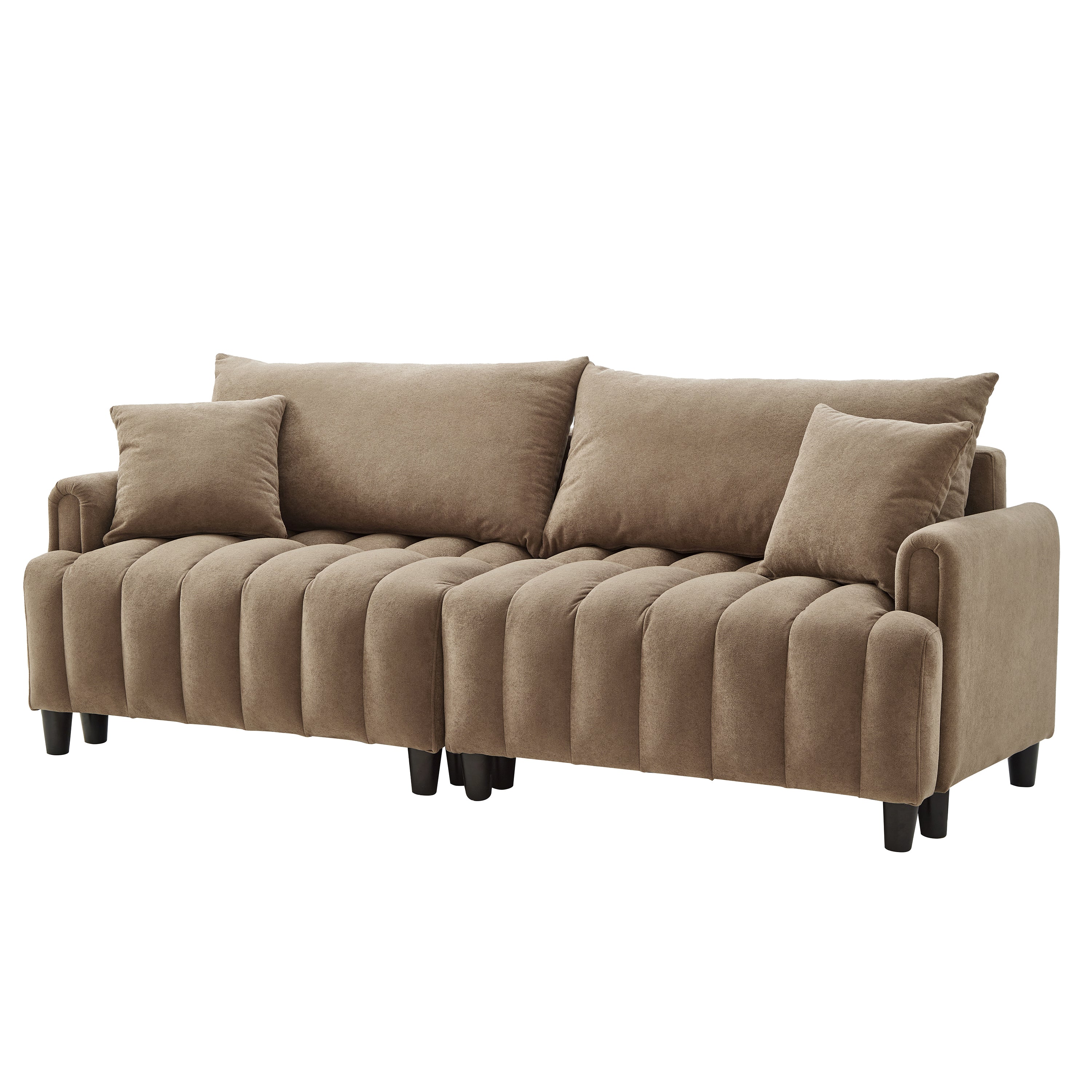 83'' Futon Sofa Bed with Adjustable Backrest and 2 Pillows - Image 18