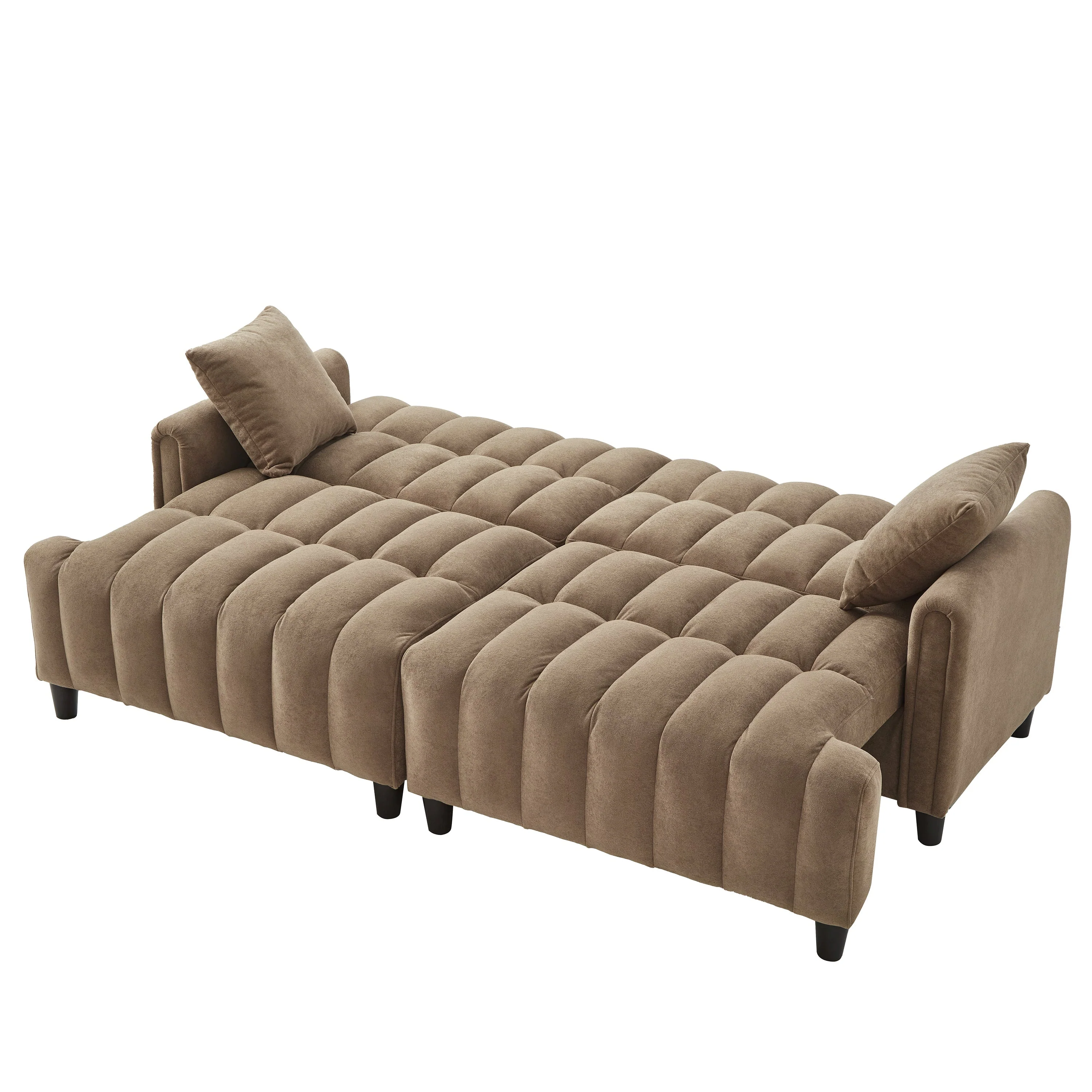 83'' Futon Sofa Bed with Adjustable Backrest and 2 Pillows - Image 19