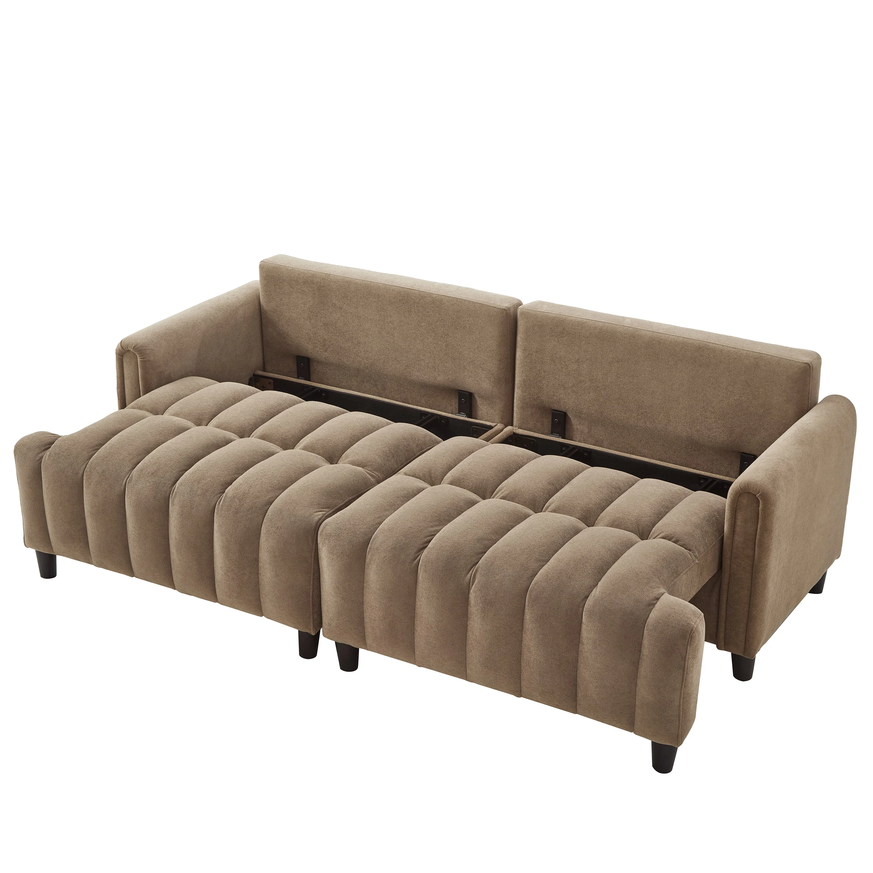 83'' Futon Sofa Bed with Adjustable Backrest and 2 Pillows - Image 20