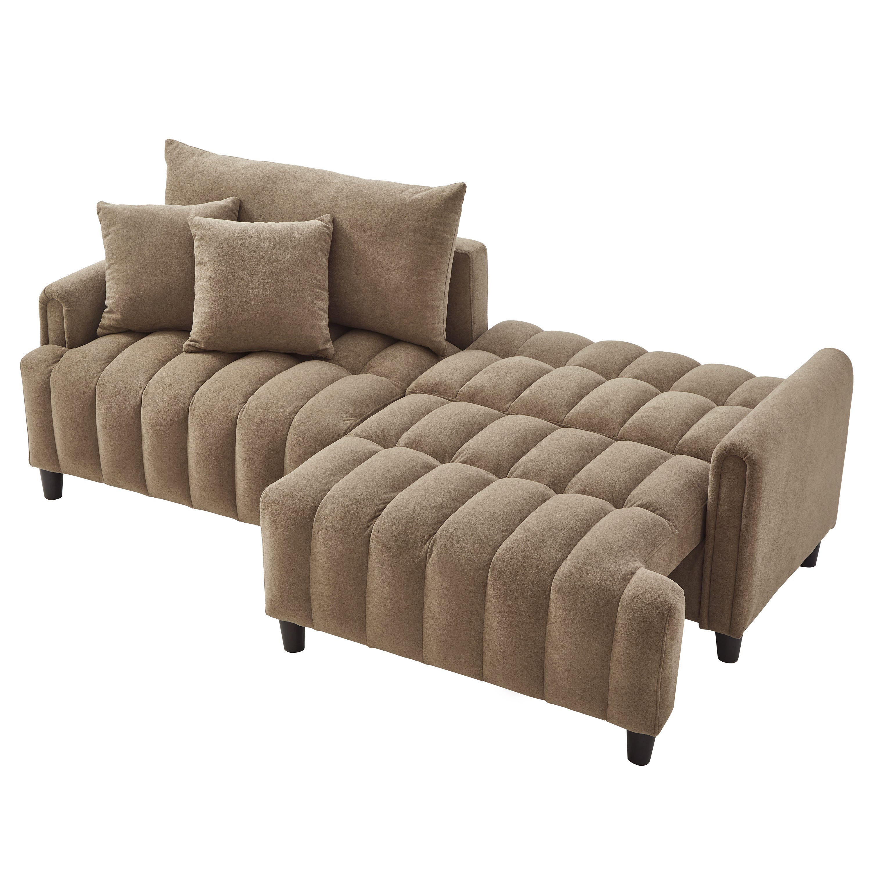 83'' Futon Sofa Bed with Adjustable Backrest and 2 Pillows - Image 21