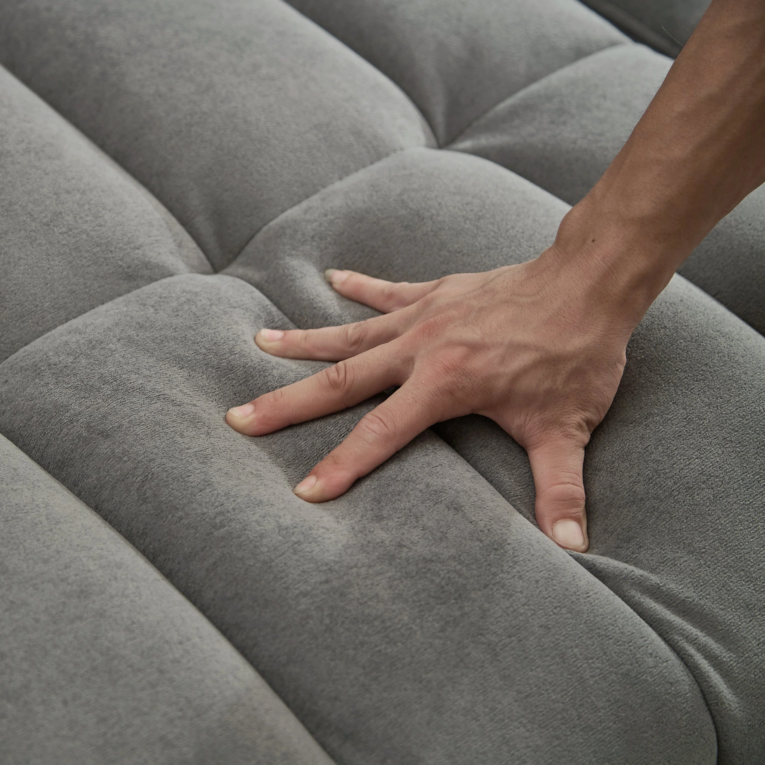 83'' Futon Sofa Bed with Polyester Fabric and Adjustable Backrest - Image 12
