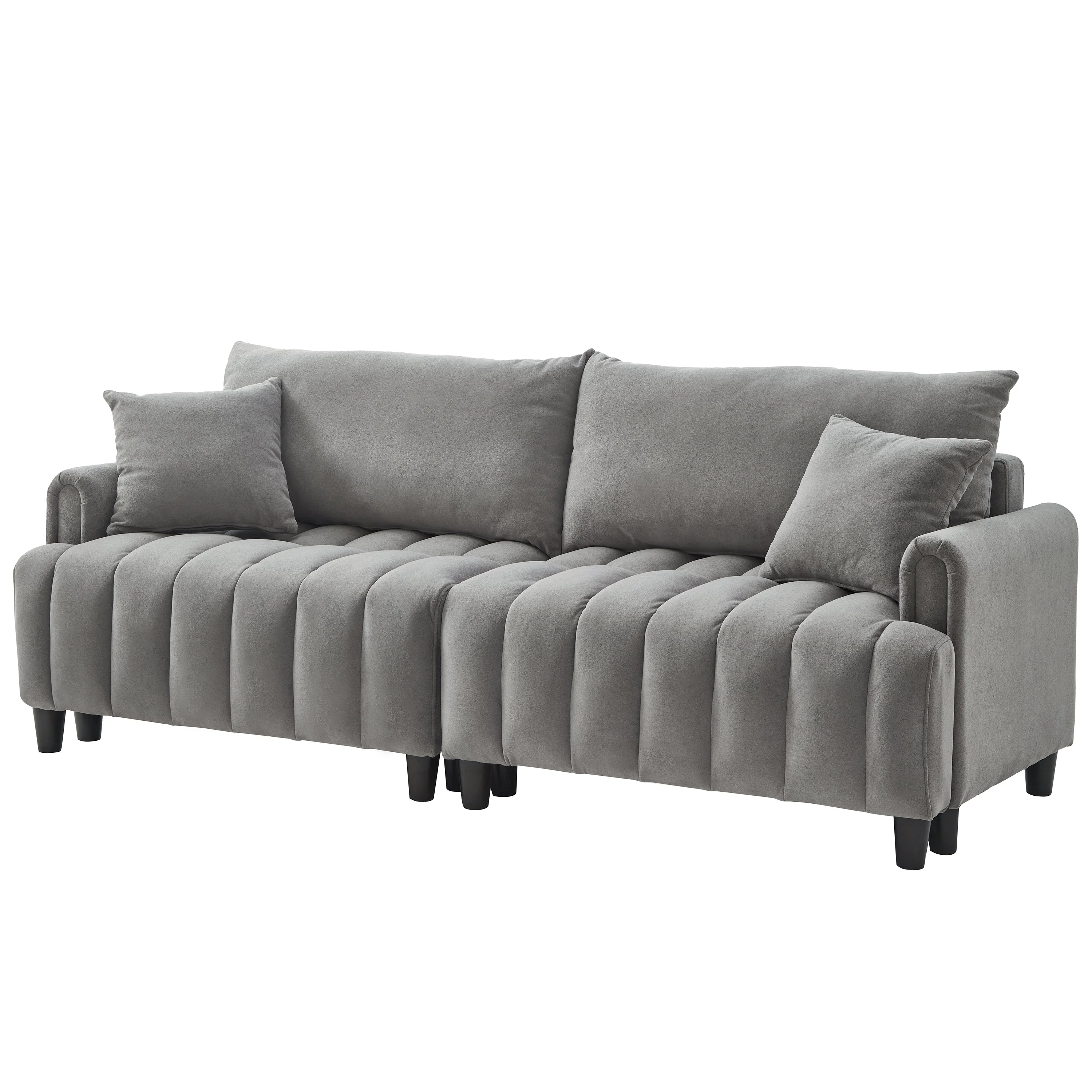 83'' Futon Sofa Bed with Polyester Fabric and Adjustable Backrest - Image 18