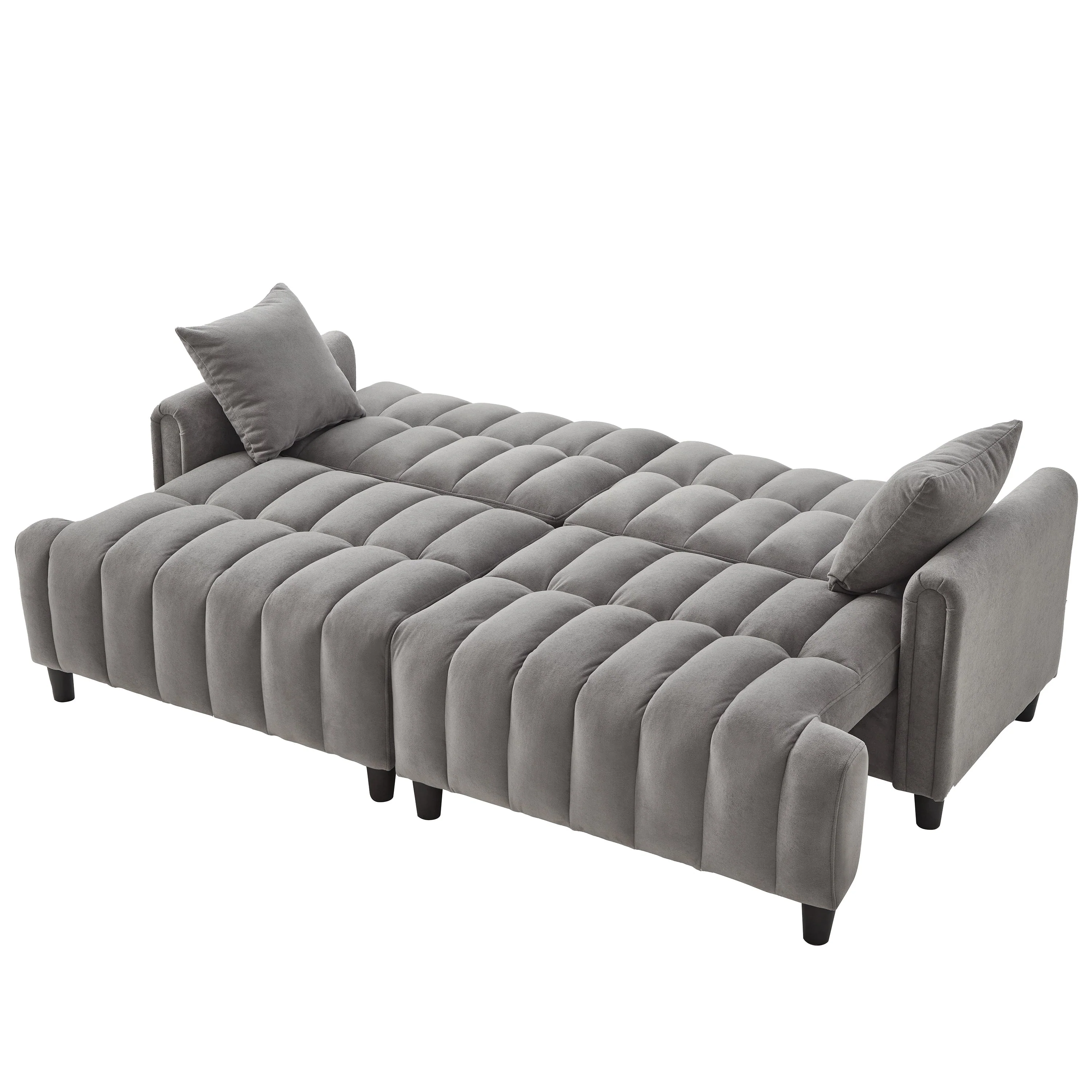 83'' Futon Sofa Bed with Polyester Fabric and Adjustable Backrest - Image 20