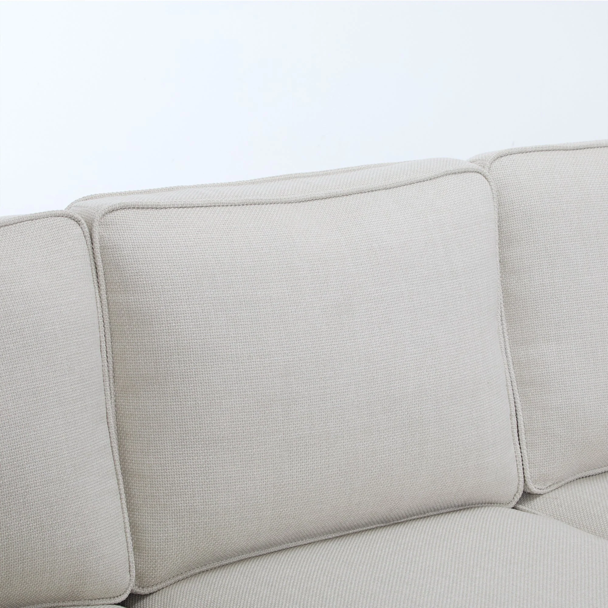 83 Inch Faux Leather Rolled Arm Sofa with Nailhead Trim - Image 9