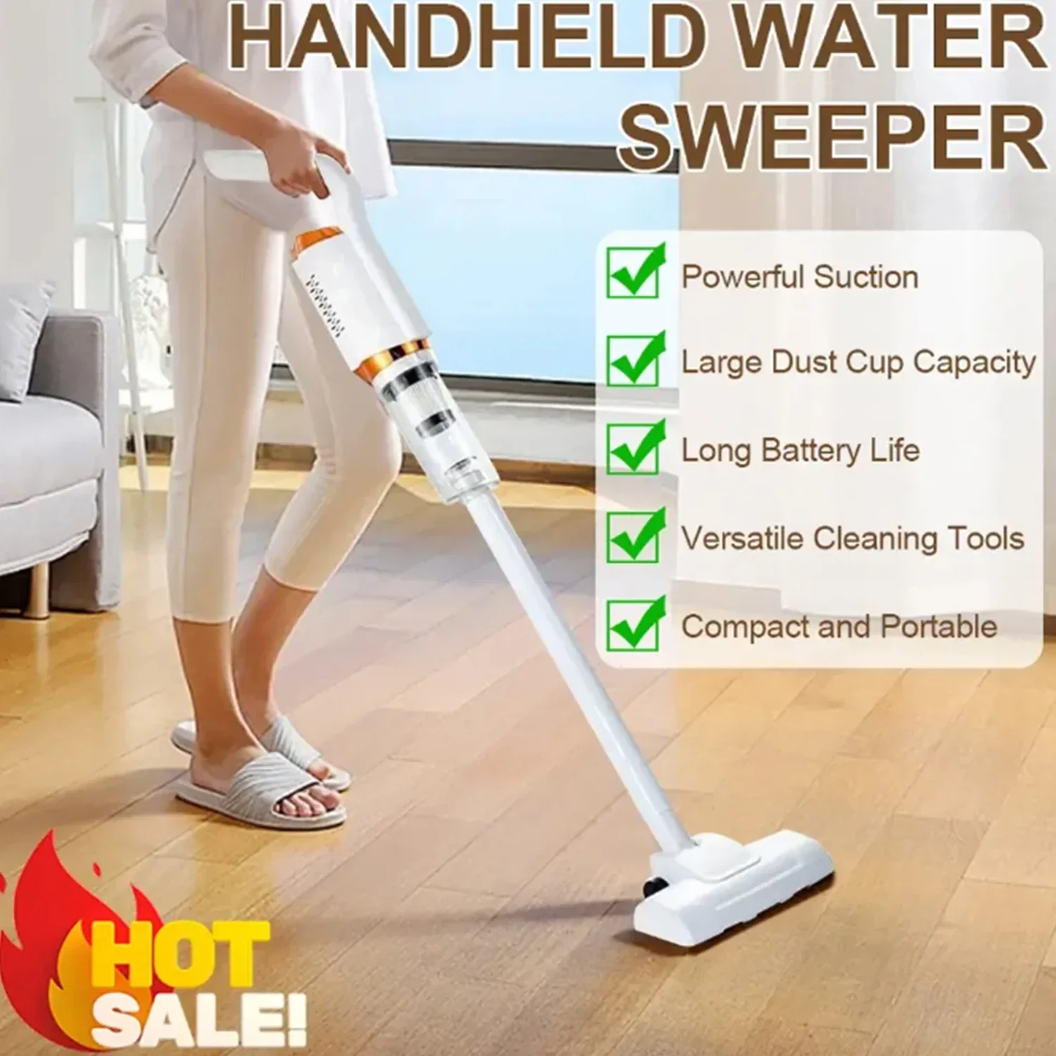 8500Pa Cordless Car Vacuum Cleaner Wireless Handheld Wet Dry - Image 2