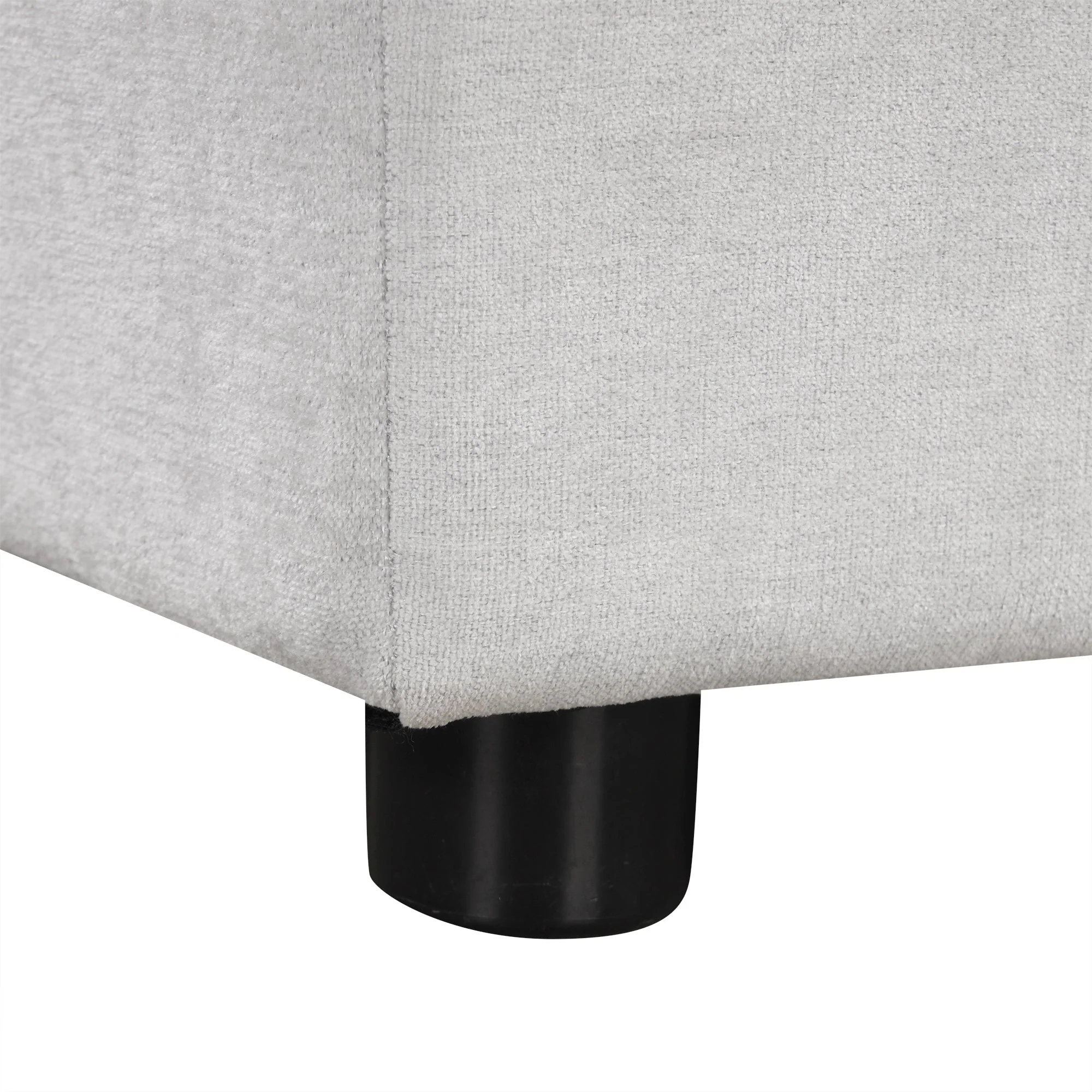 87.4' Sectional Sofa with Reversible Armrests Gray Chenille Upholstery - Image 16